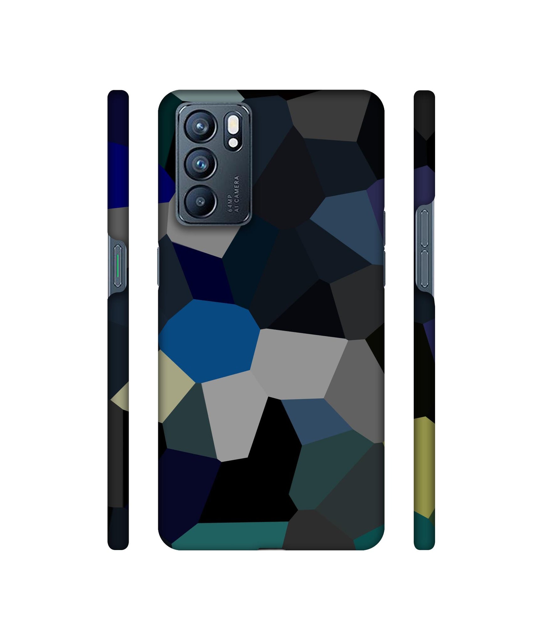 Mathematical Shape Designer Hard Back Cover for Oppo Reno6 5G