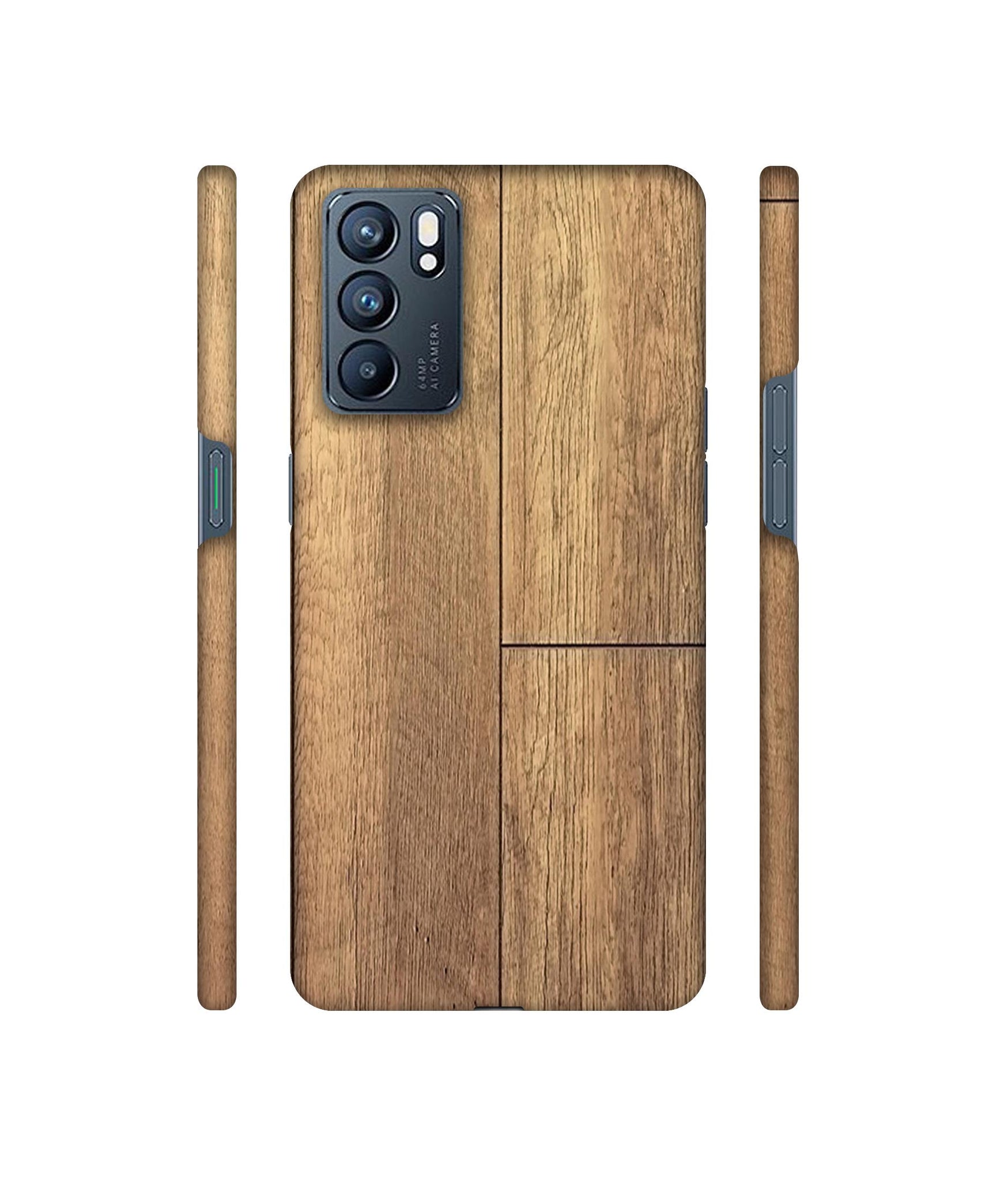 Wood Stretcher Designer Hard Back Cover for Oppo Reno6 5G