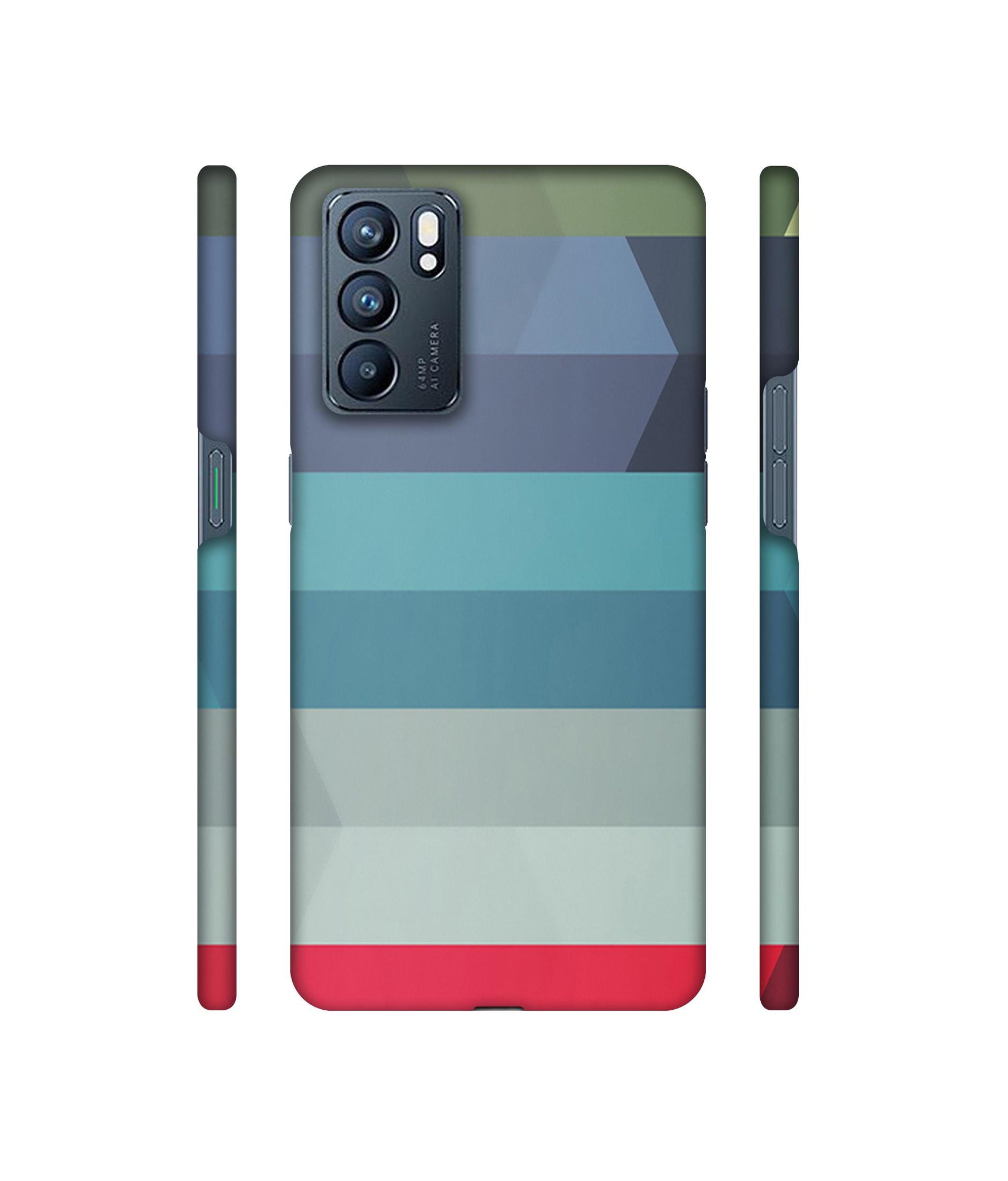 Colorful Lines Designer Hard Back Cover for Oppo Reno6 5G