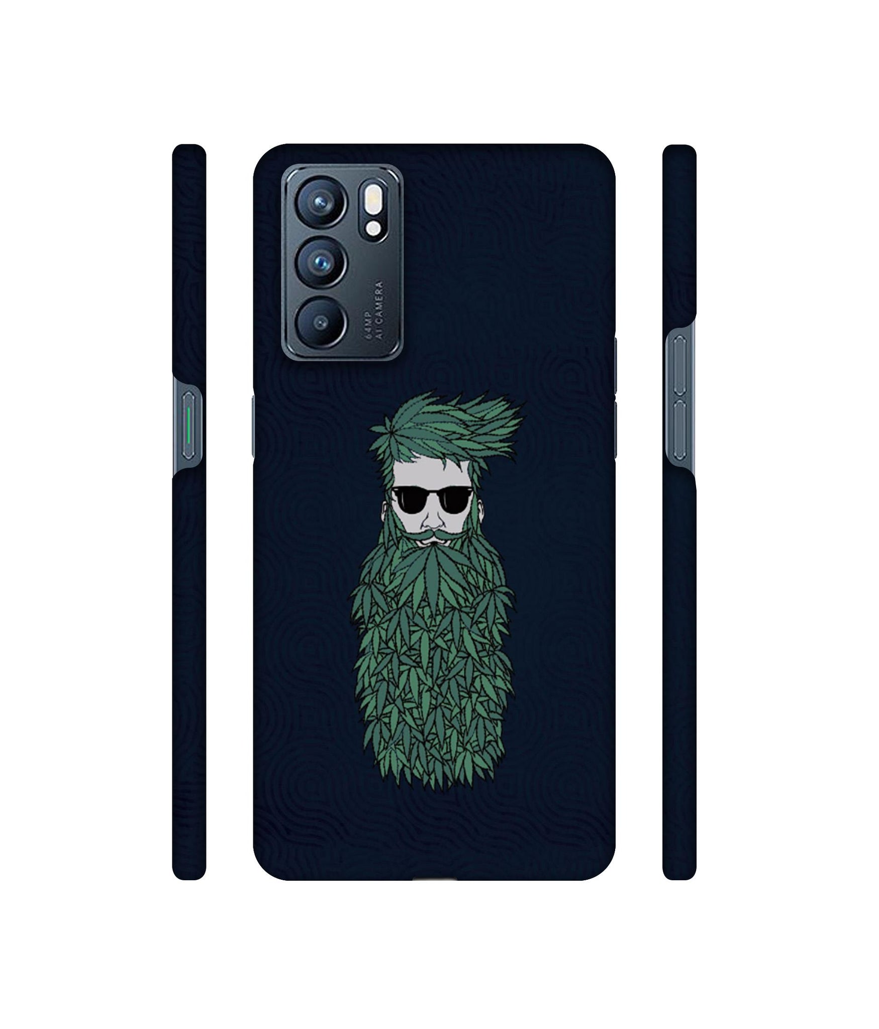 Beard Man Designer Hard Back Cover for Oppo Reno6 5G