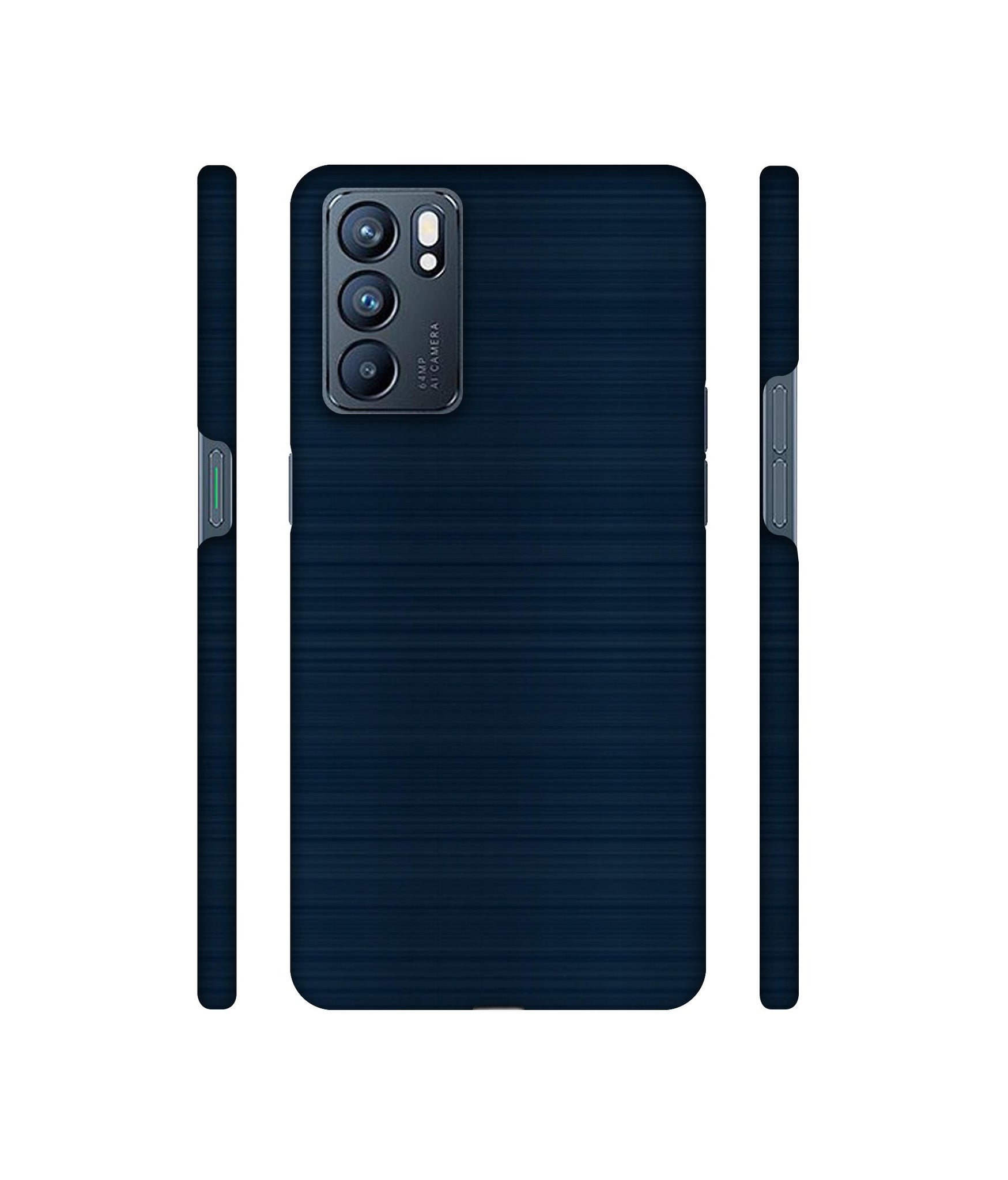 Blue Line Designer Hard Back Cover for Oppo Reno6 5G