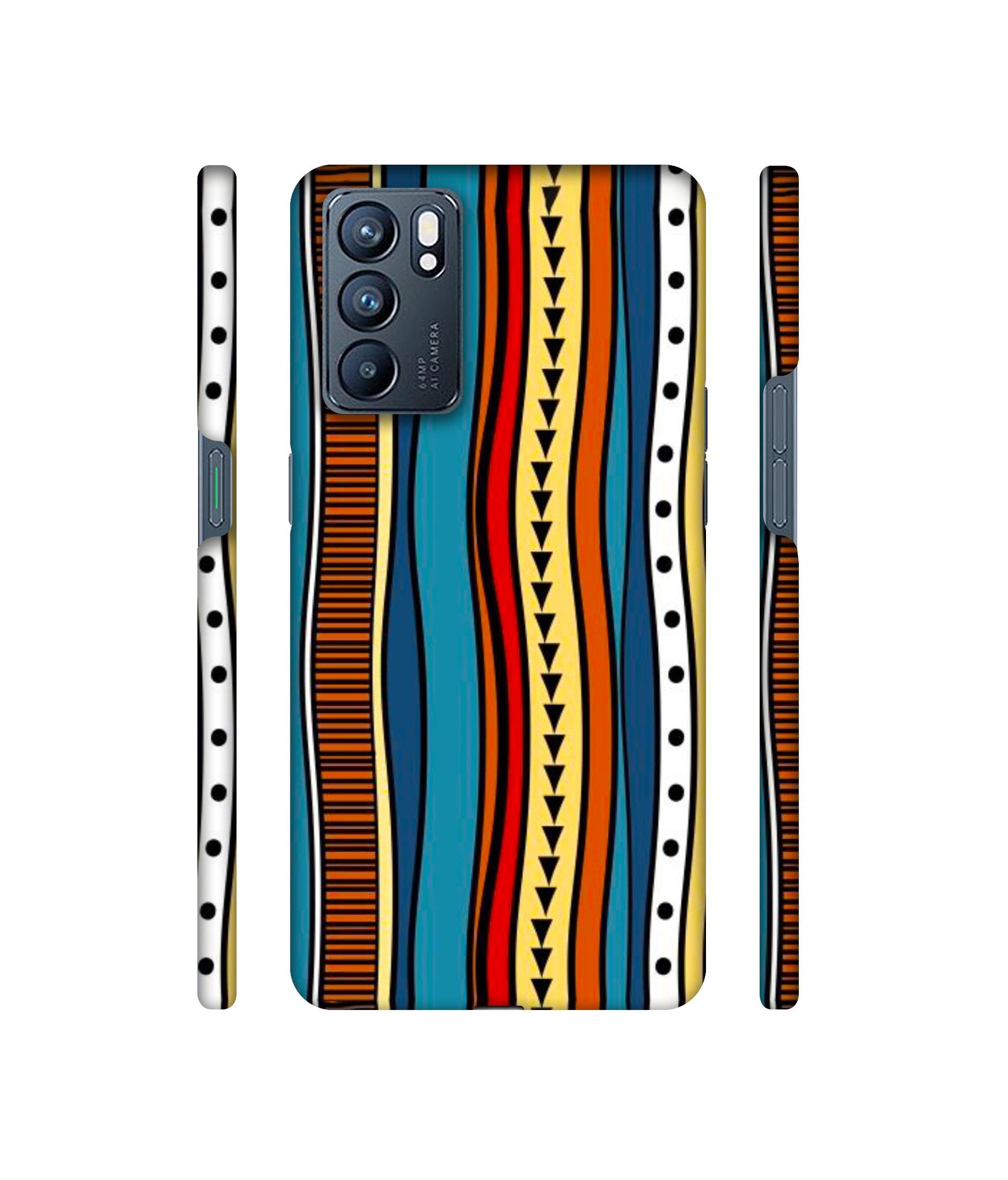 Rangoli Folk Art Designer Hard Back Cover for Oppo Reno6 5G