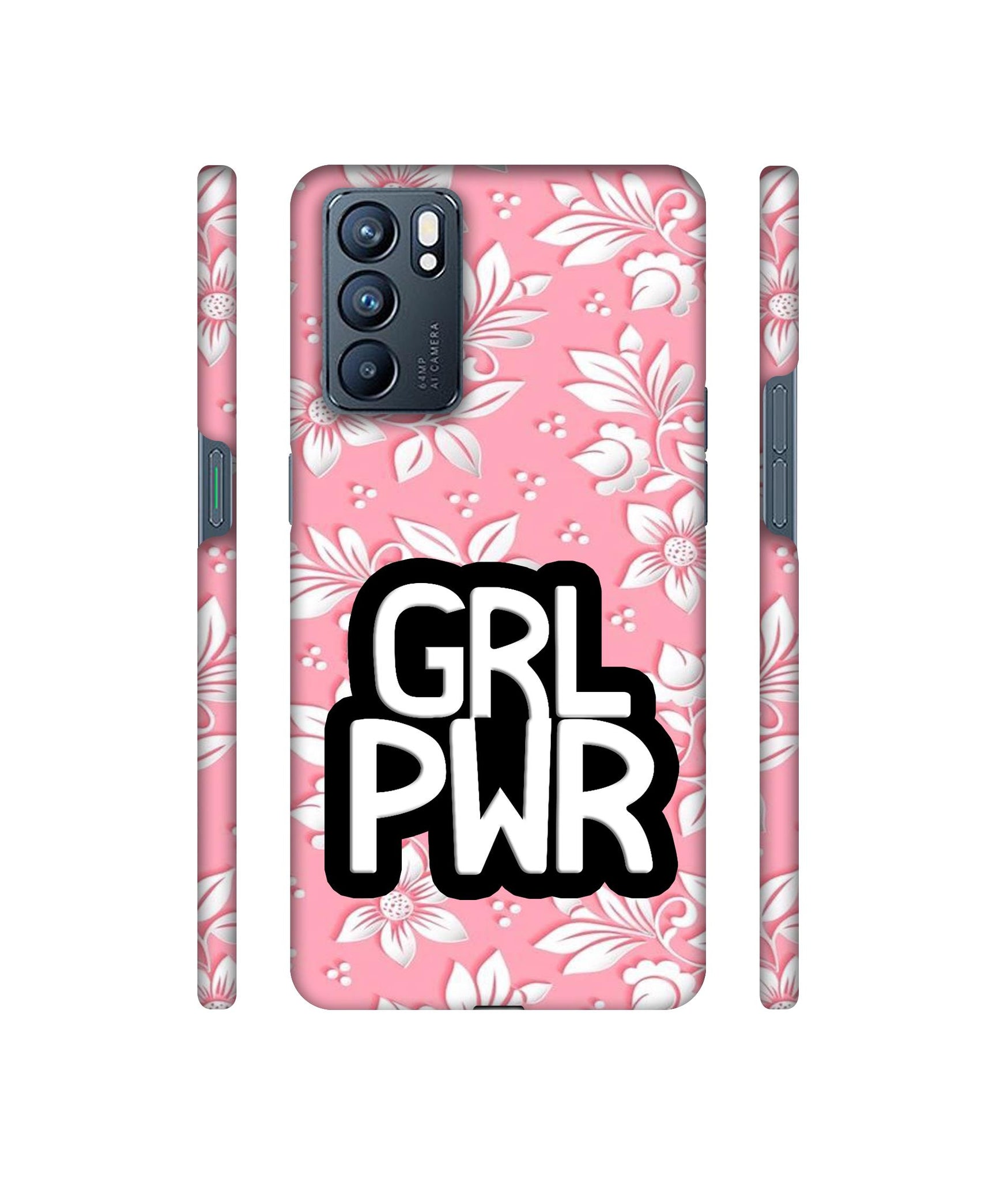 Girl Power Art Designer Hard Back Cover for Oppo Reno6 5G