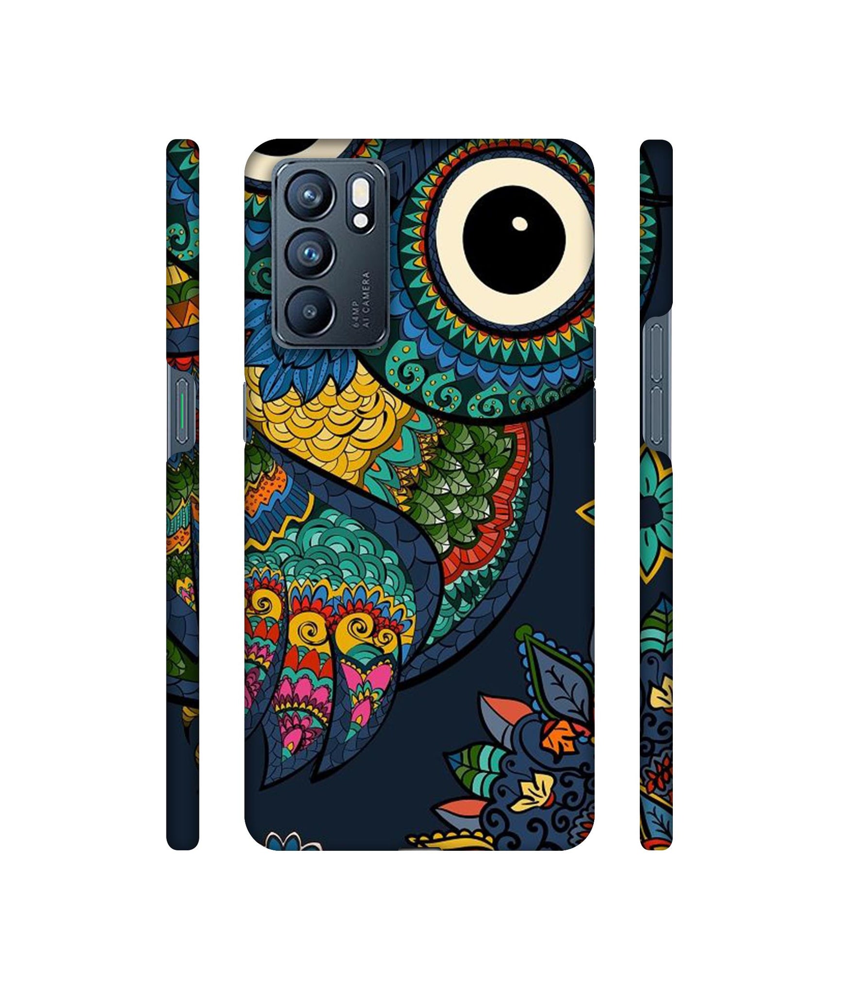 Owl Designer Hard Back Cover for Oppo Reno6 5G