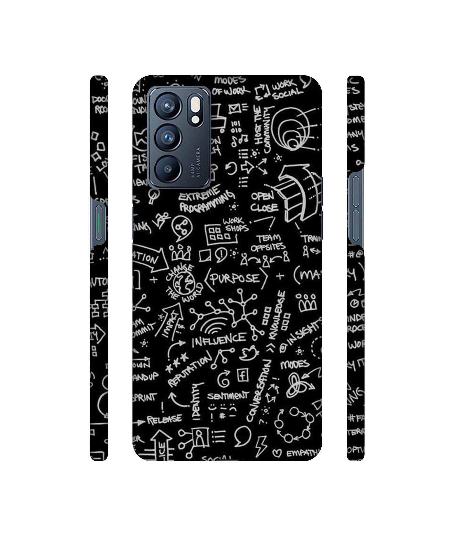 Formulas Designer Hard Back Cover for Oppo Reno6 5G