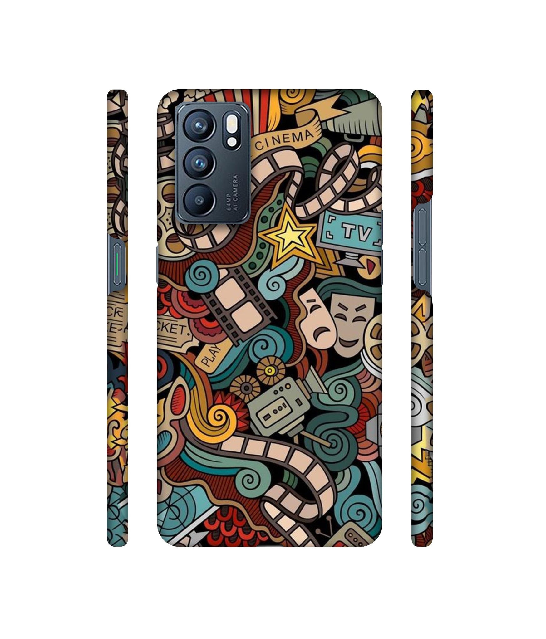 Movies Designer Hard Back Cover for Oppo Reno6 5G