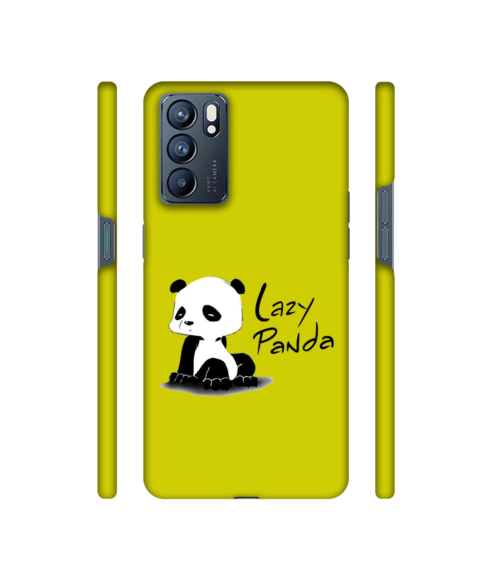 Lazy Panda Designer Hard Back Cover for Oppo Reno6 5G