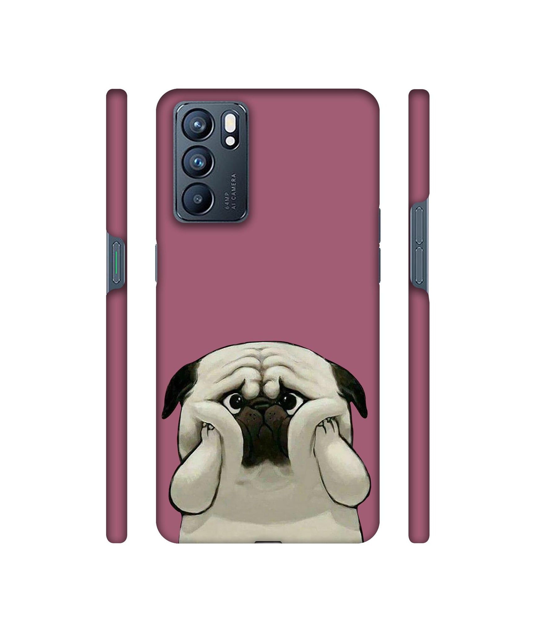 Pot Dog Purple Colour Designer Hard Back Cover for Oppo Reno6 5G