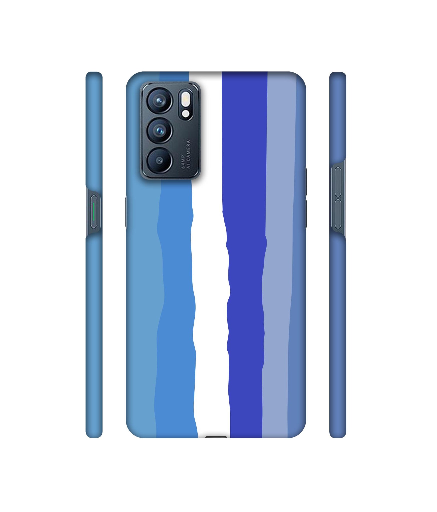Blue Shade Rainbow Designer Hard Back Cover for Oppo Reno6 5G