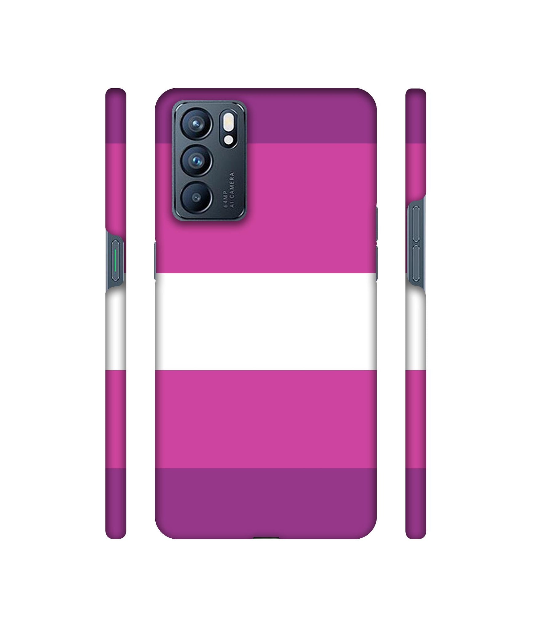 Purple Shade Straps Designer Hard Back Cover for Oppo Reno6 5G