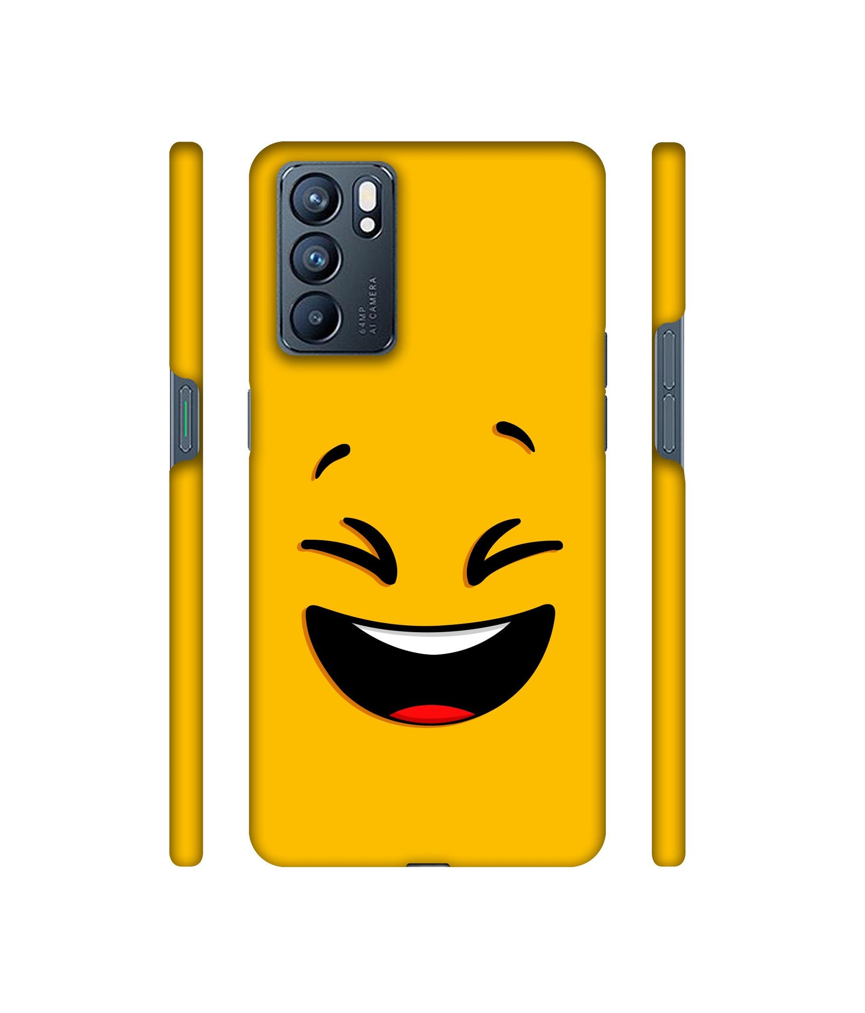 Smile Face Designer Hard Back Cover for Oppo Reno6 5G