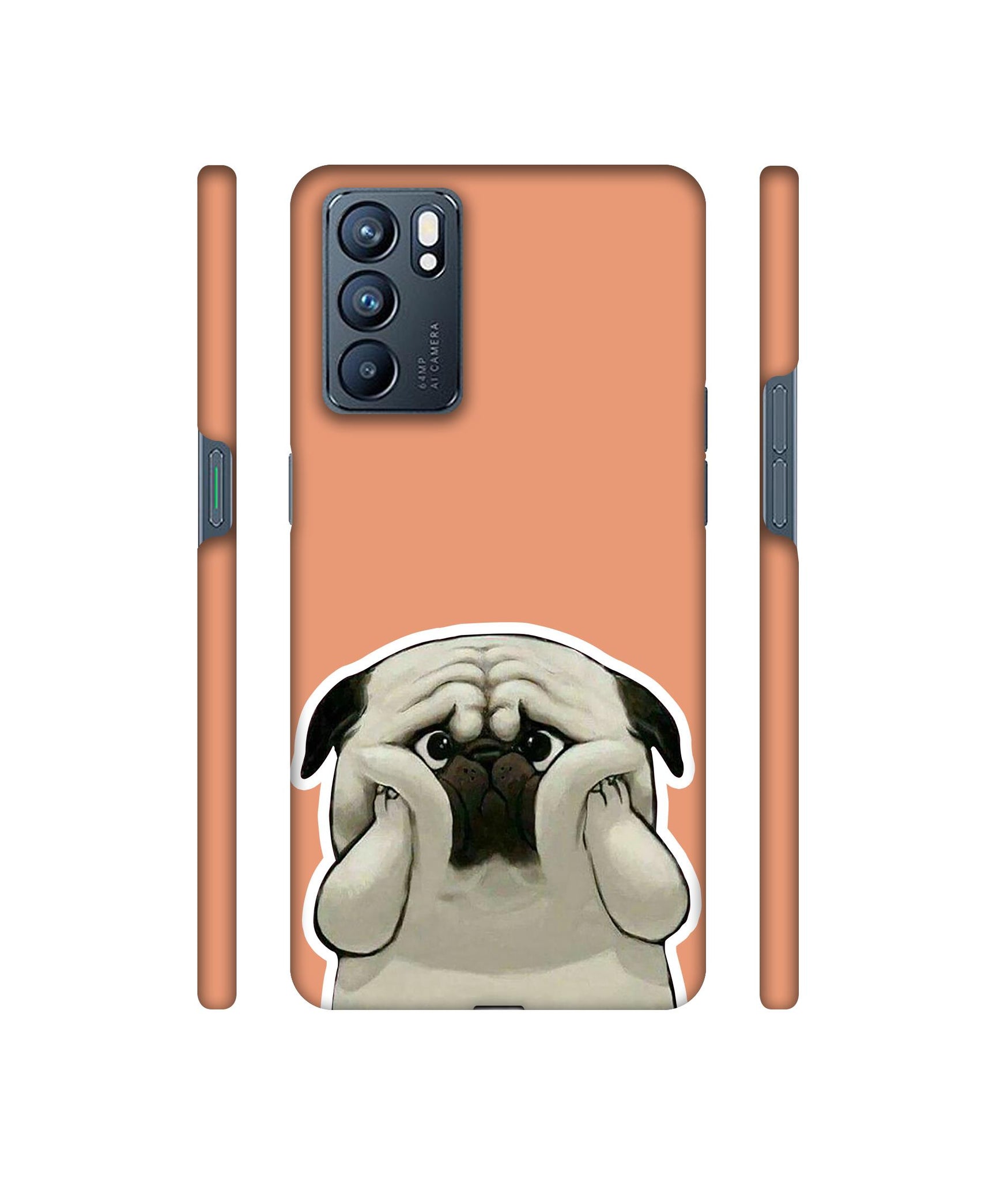 Pot Dog Pich Colour Designer Hard Back Cover for Oppo Reno6 5G