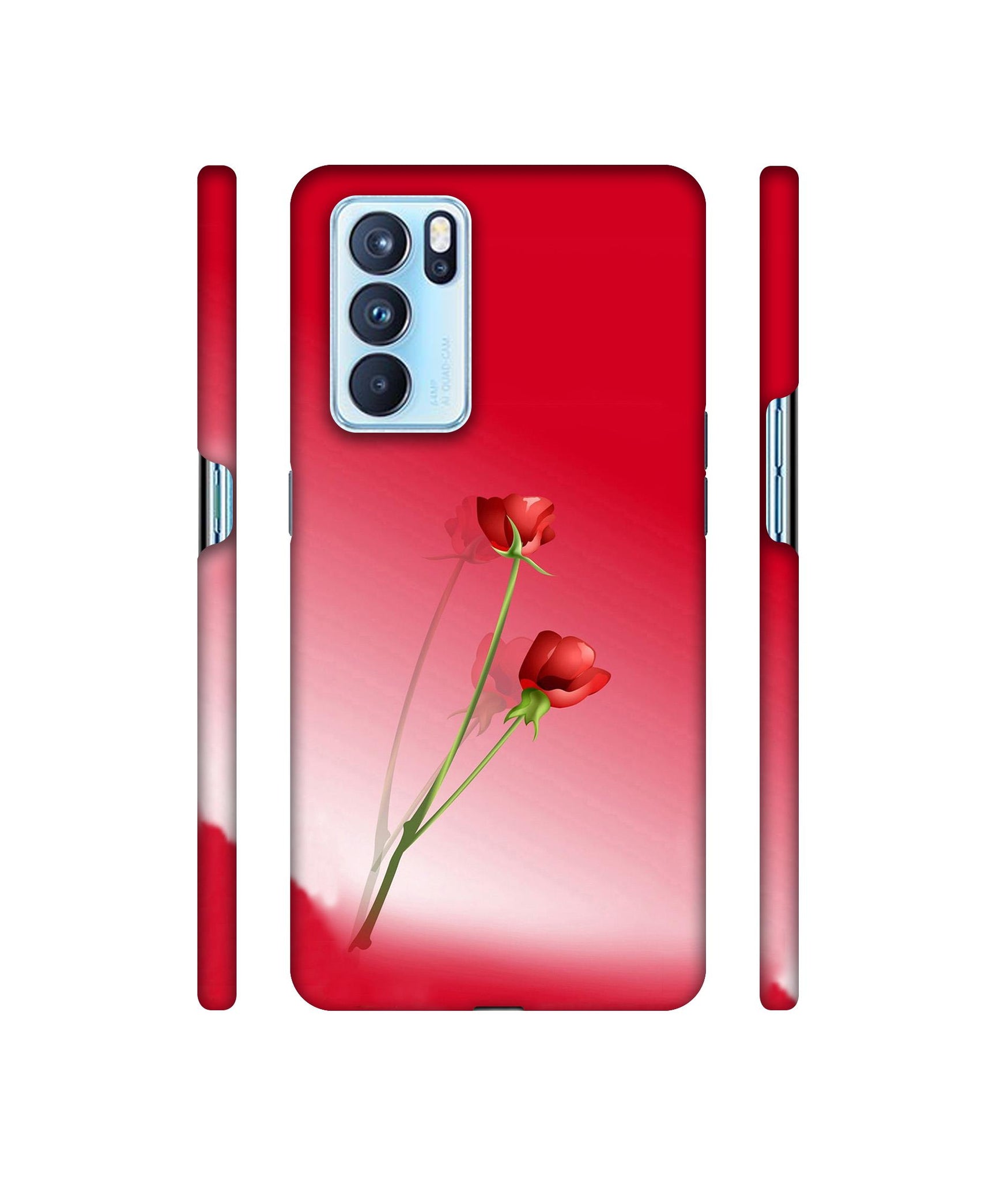 Red Roses Designer Hard Back Cover for Oppo Reno6 Pro 5G