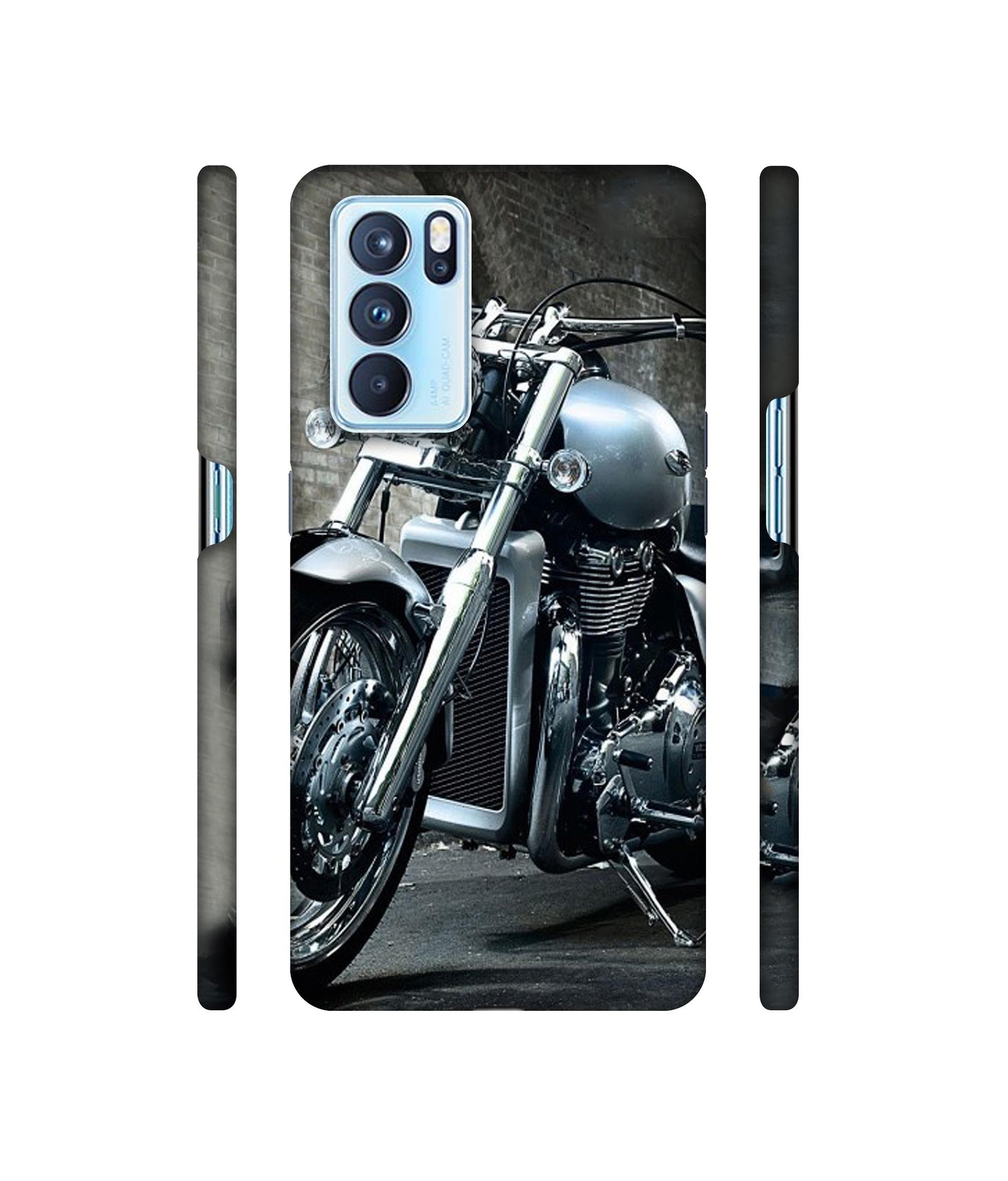 Motorcycle Designer Hard Back Cover for Oppo Reno6 Pro 5G