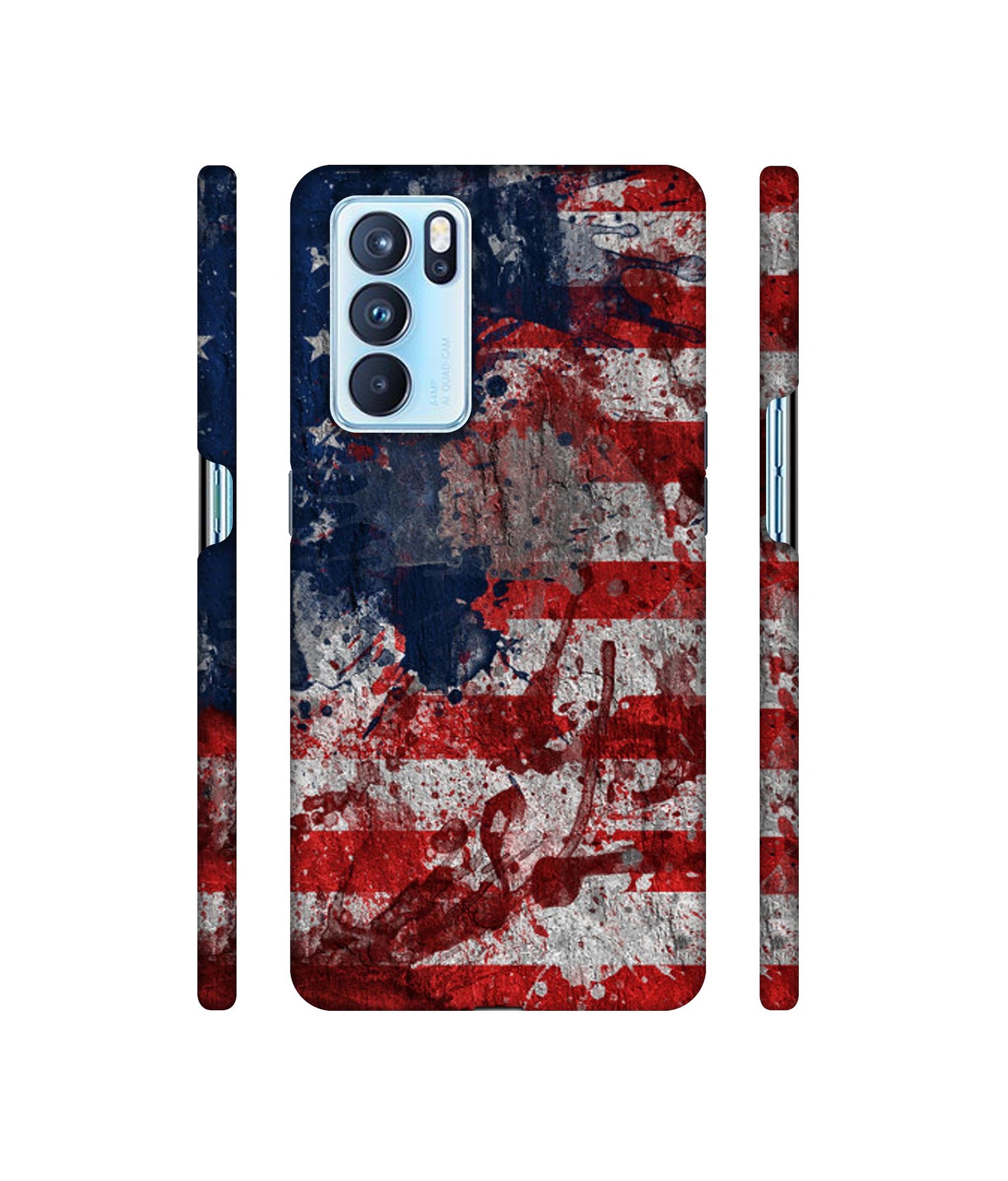Painting American Designer Hard Back Cover for Oppo Reno6 Pro 5G