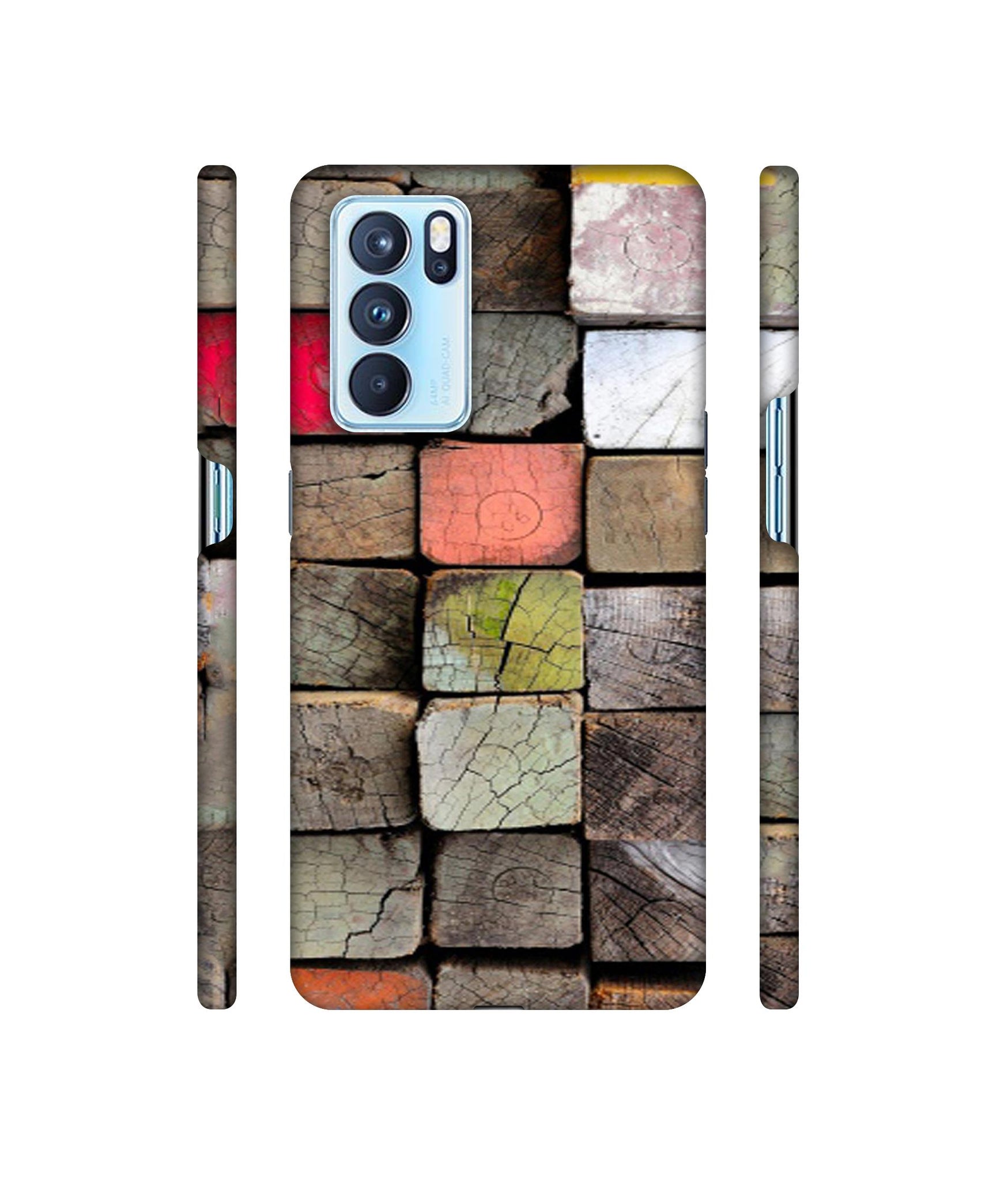 Wood Lumber Paint Designer Hard Back Cover for Oppo Reno6 Pro 5G