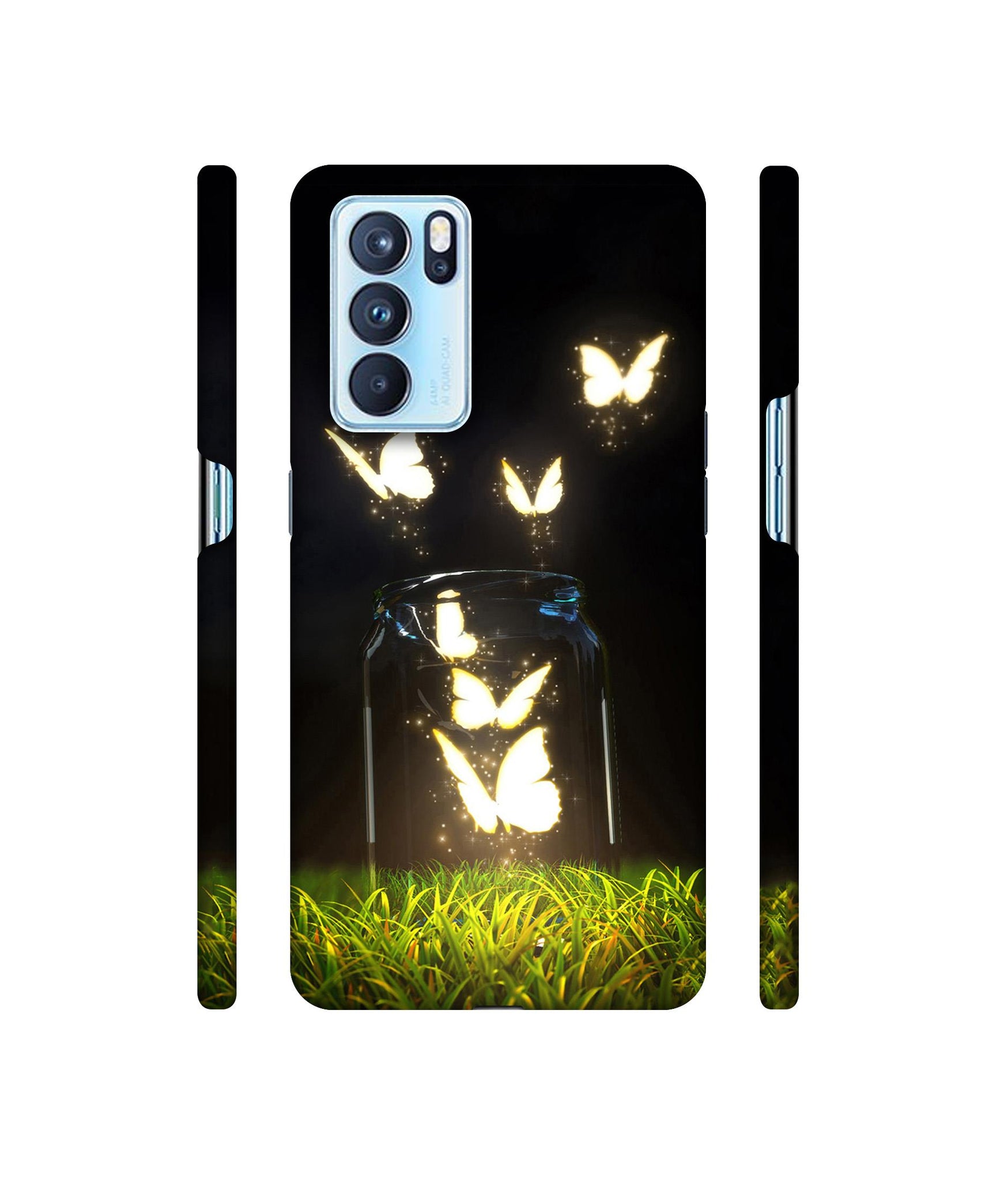 Butterfly Designer Hard Back Cover for Oppo Reno6 Pro 5G
