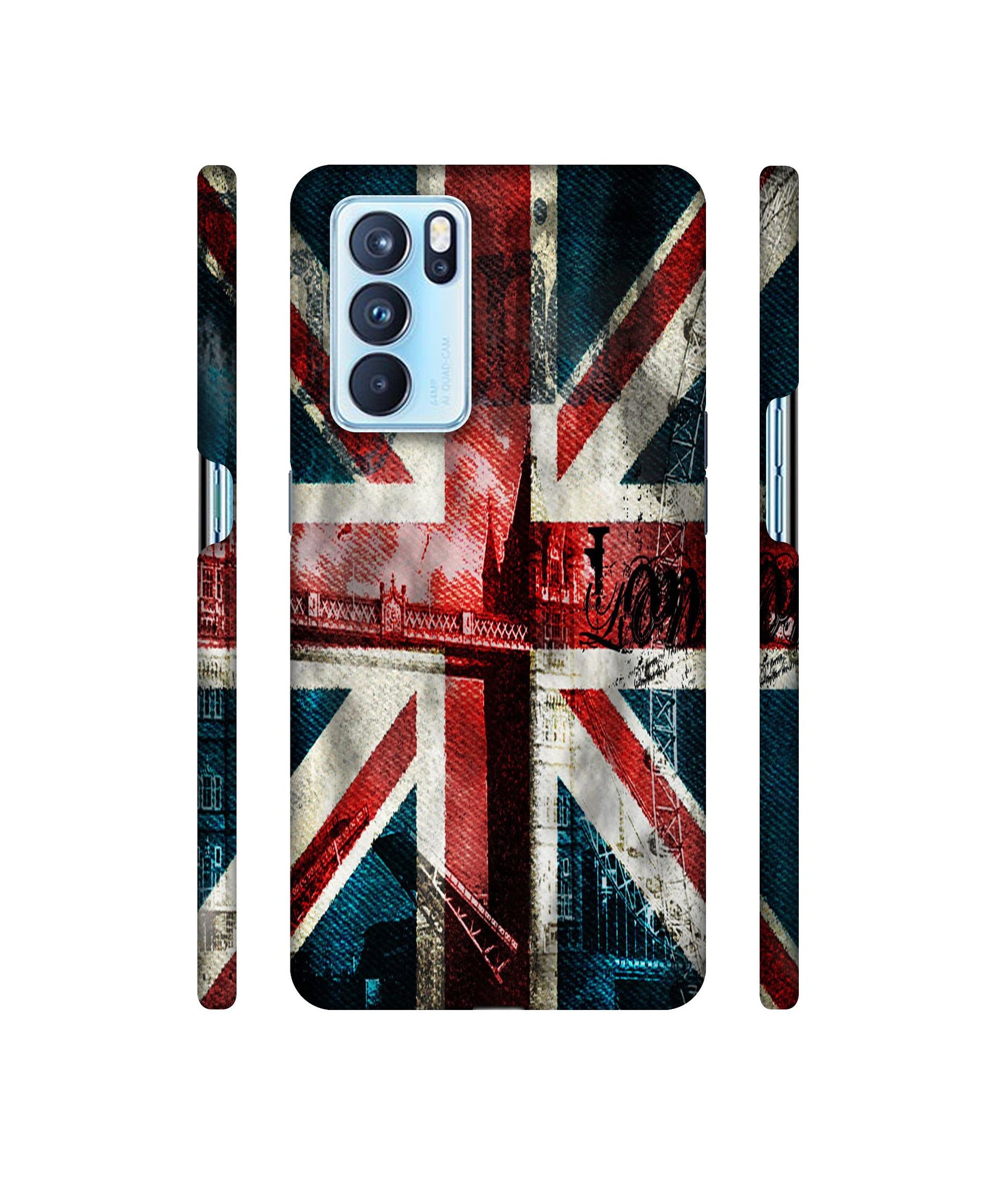 London Flag wallpaper Designer Hard Back Cover for Oppo Reno6 Pro 5G