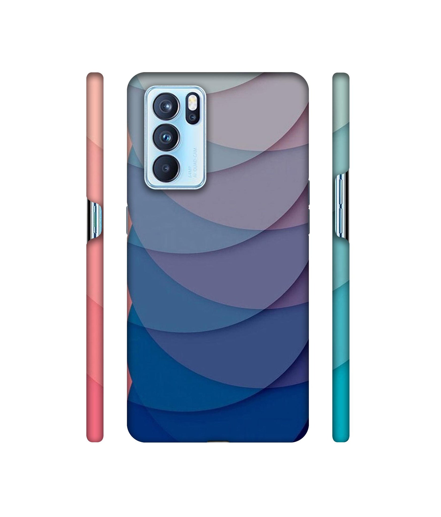 Waves Pattern Print Designer Hard Back Cover for Oppo Reno6 Pro 5G