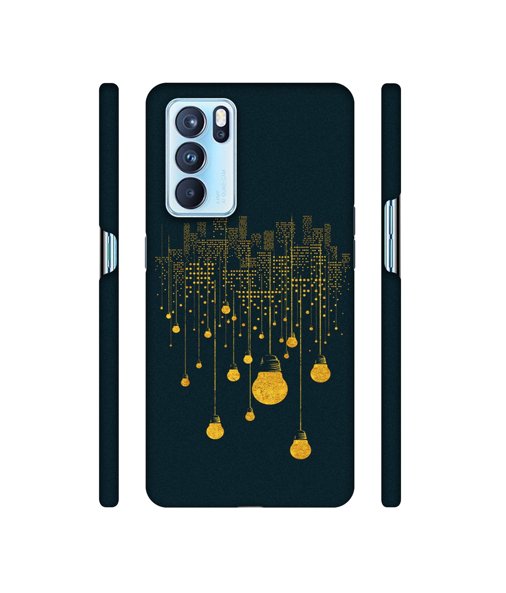 City Light Pattern Designer Hard Back Cover for Oppo Reno6 Pro 5G
