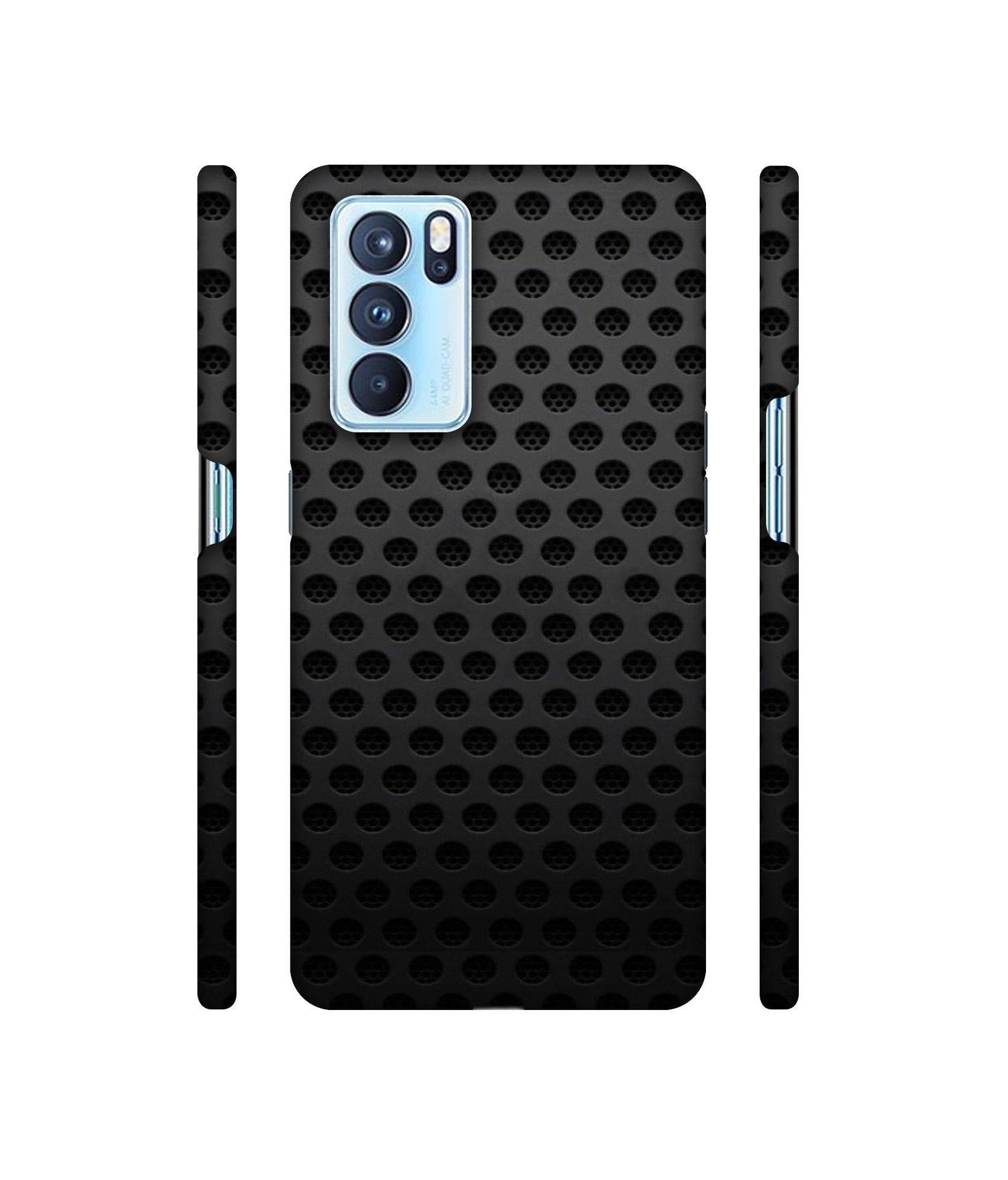 Black Circle Designer Hard Back Cover for Oppo Reno6 Pro 5G