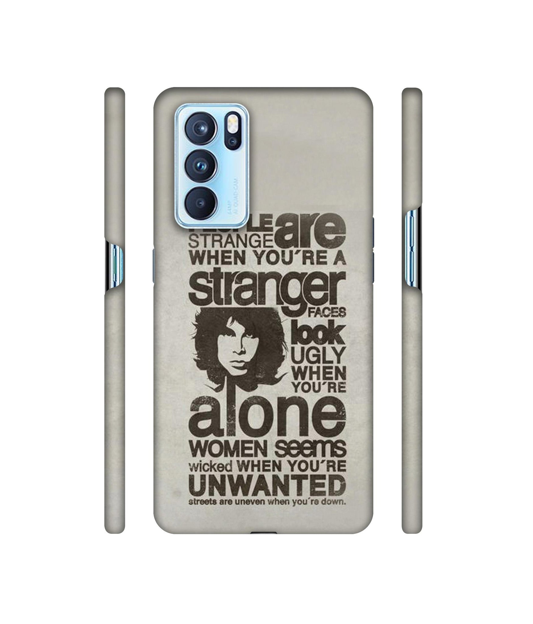 Quotes Pattern Designer Hard Back Cover for Oppo Reno6 Pro 5G