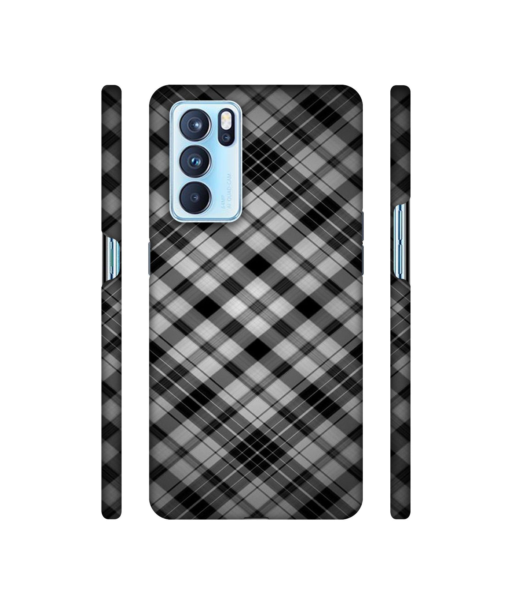 Black Stripes Pattern Designer Hard Back Cover for Oppo Reno6 Pro 5G