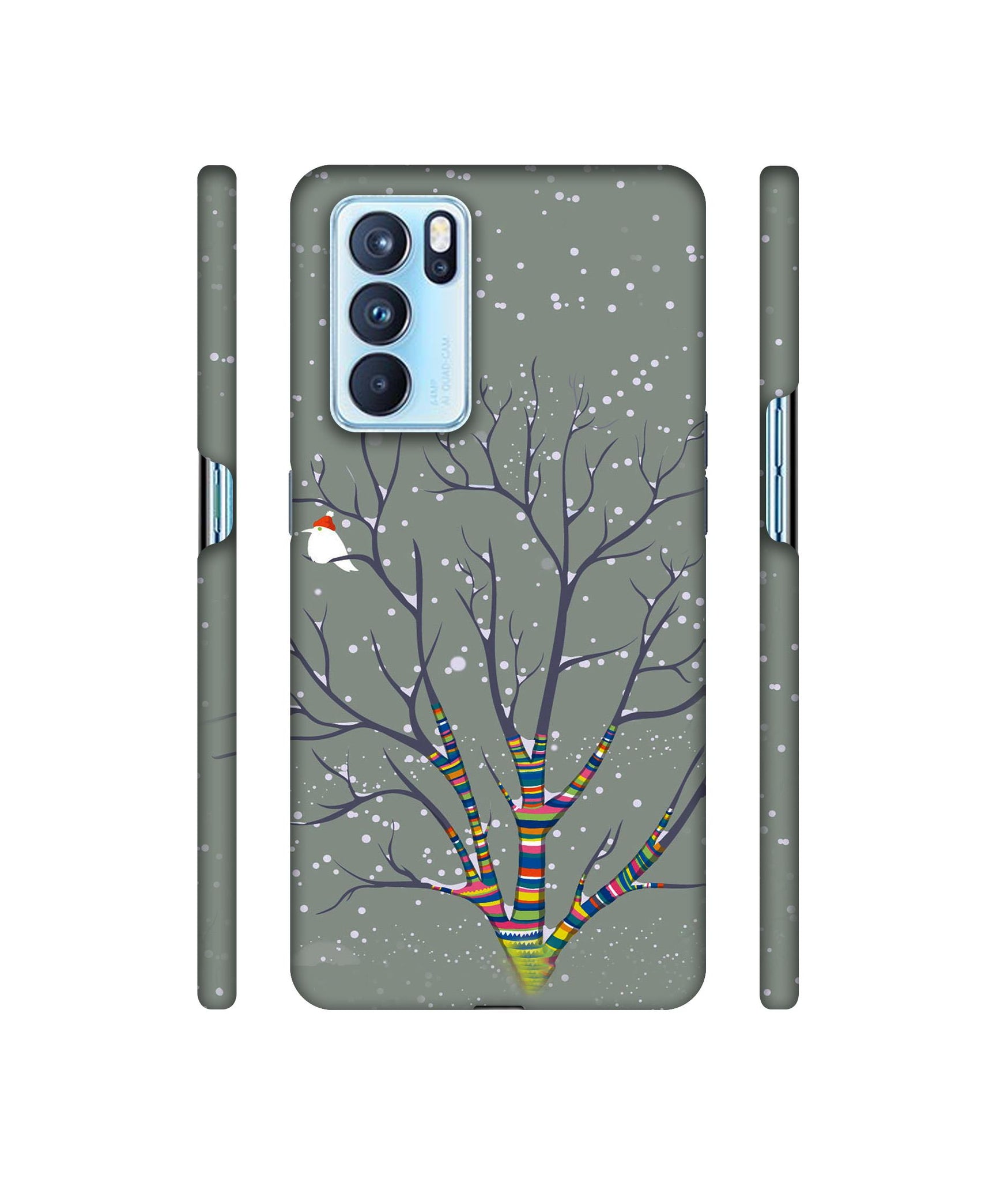 Winter Pattern Print Designer Hard Back Cover for Oppo Reno6 Pro 5G