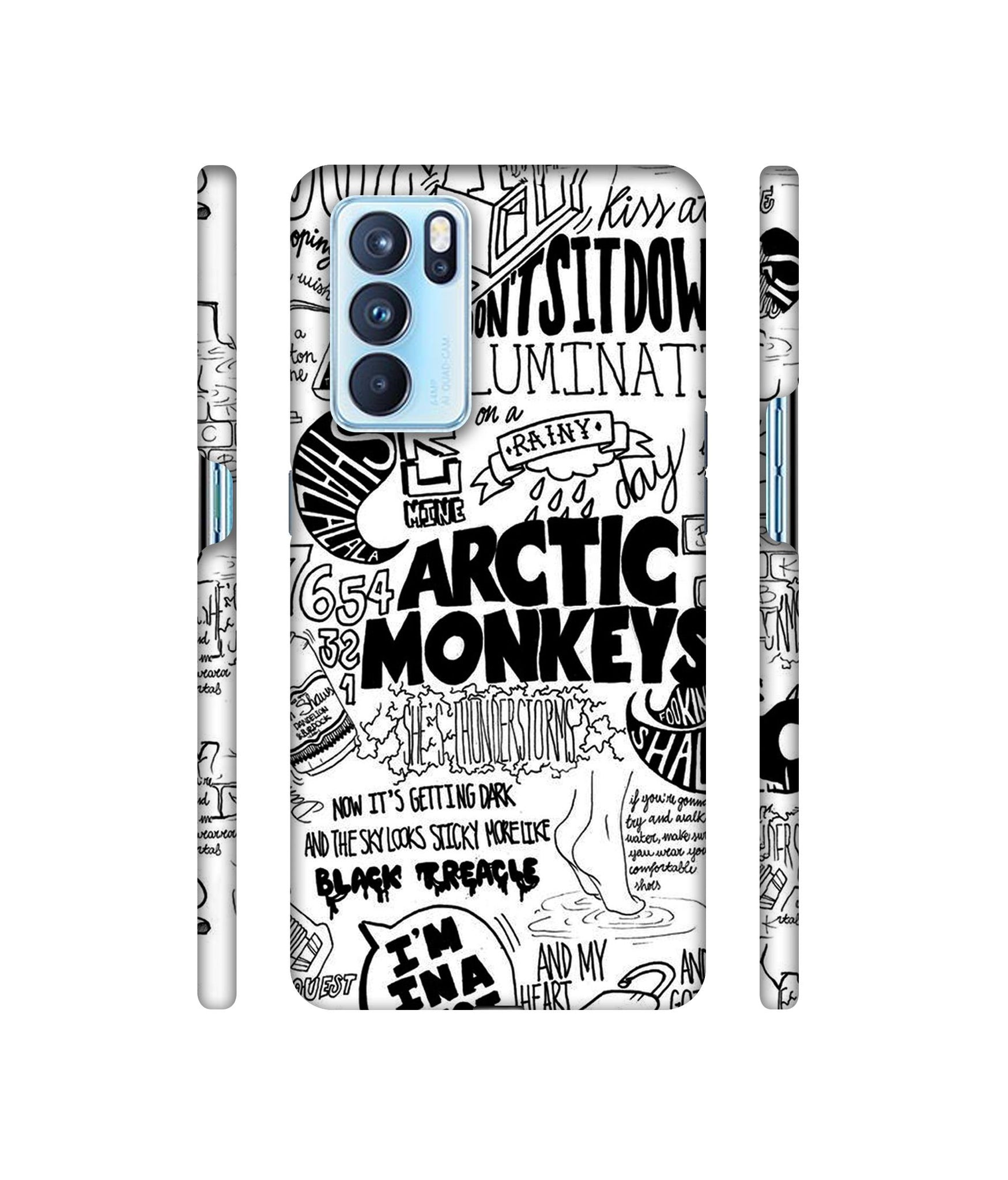 Arctic Monkeys Pattern Designer Hard Back Cover for Oppo Reno6 Pro 5G