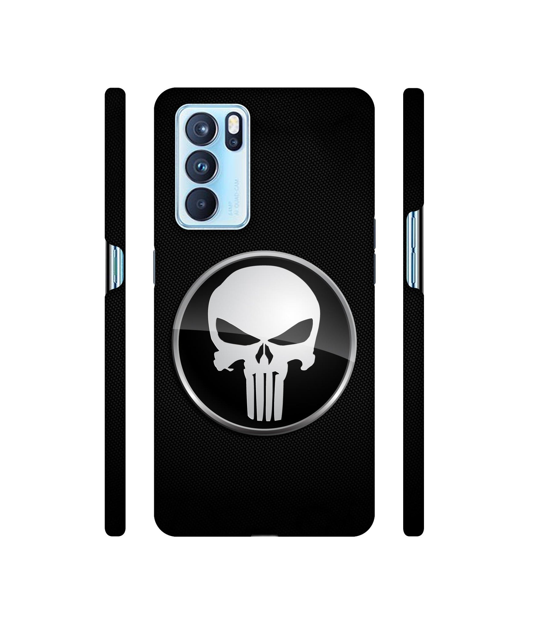 Skull Pattern Designer Hard Back Cover for Oppo Reno6 Pro 5G