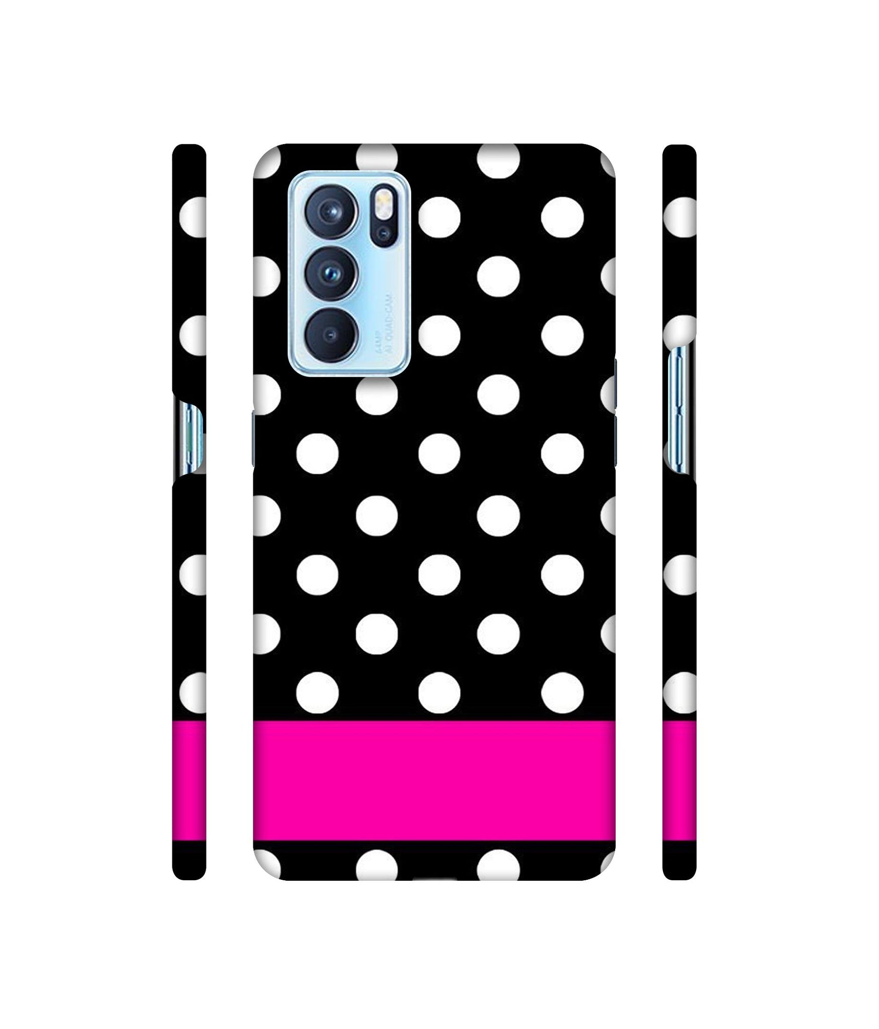 White Dots Pattern Designer Hard Back Cover for Oppo Reno6 Pro 5G