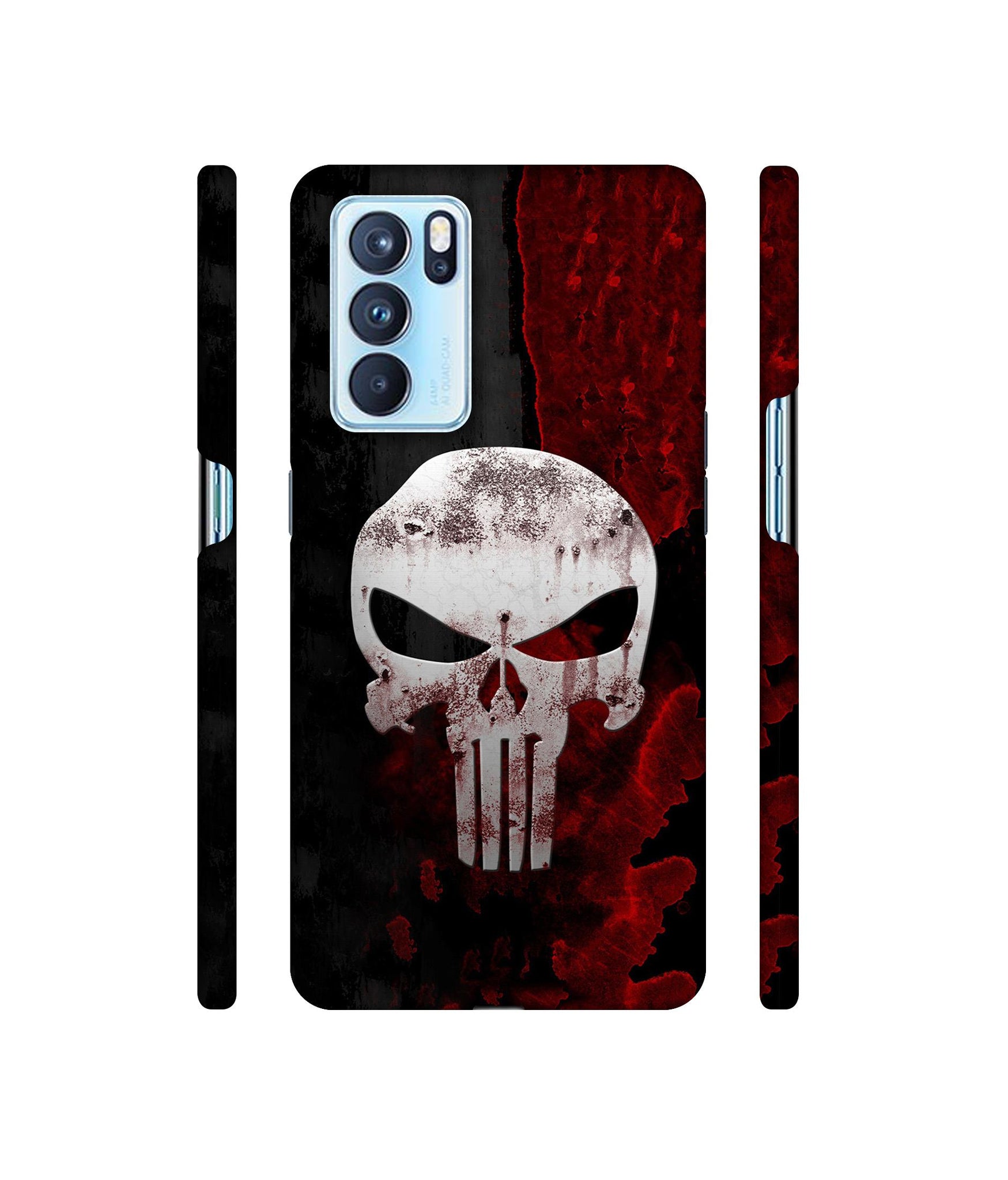 Punisher Skull Designer Hard Back Cover for Oppo Reno6 Pro 5G