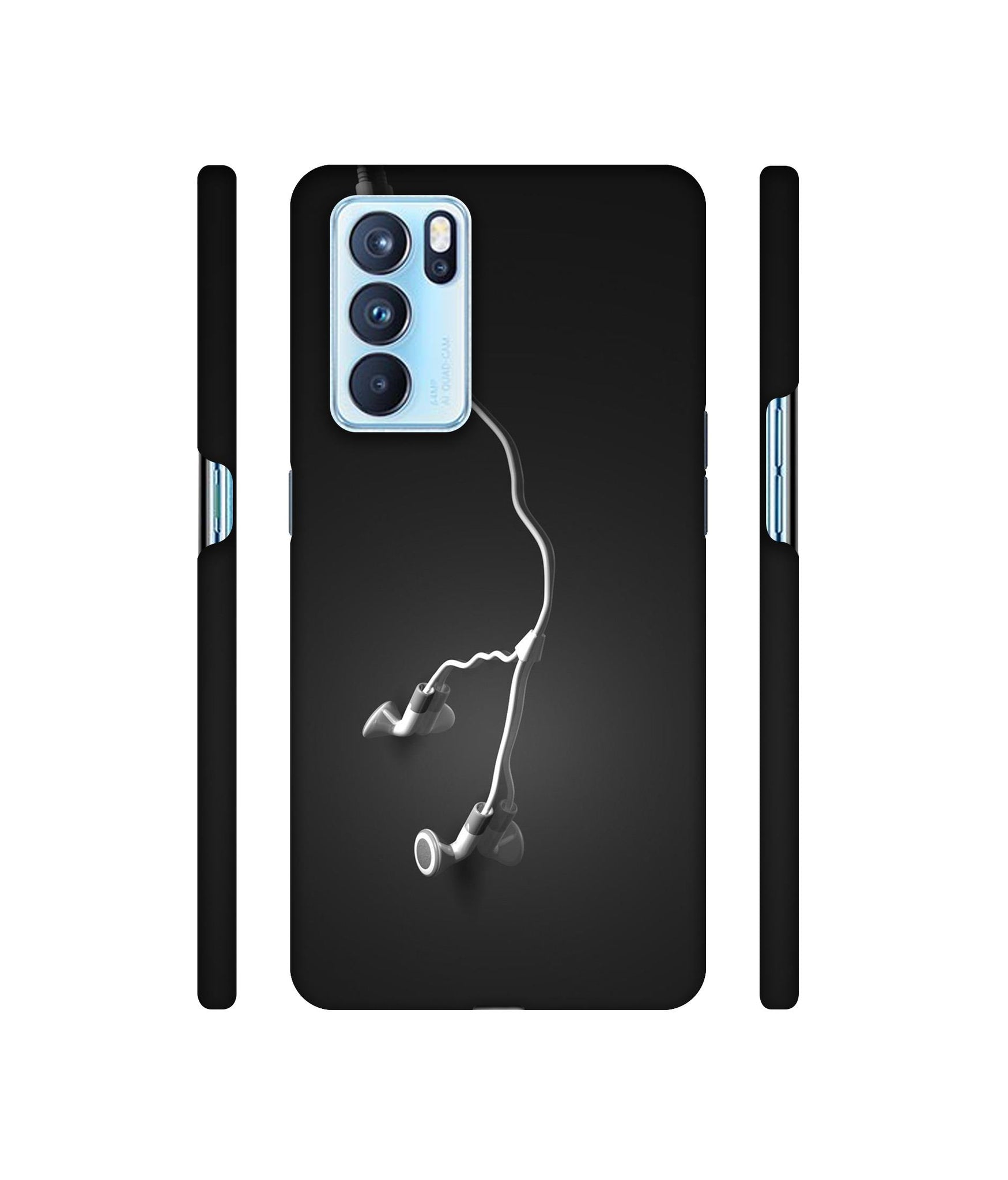 Headphone Designer Hard Back Cover for Oppo Reno6 Pro 5G