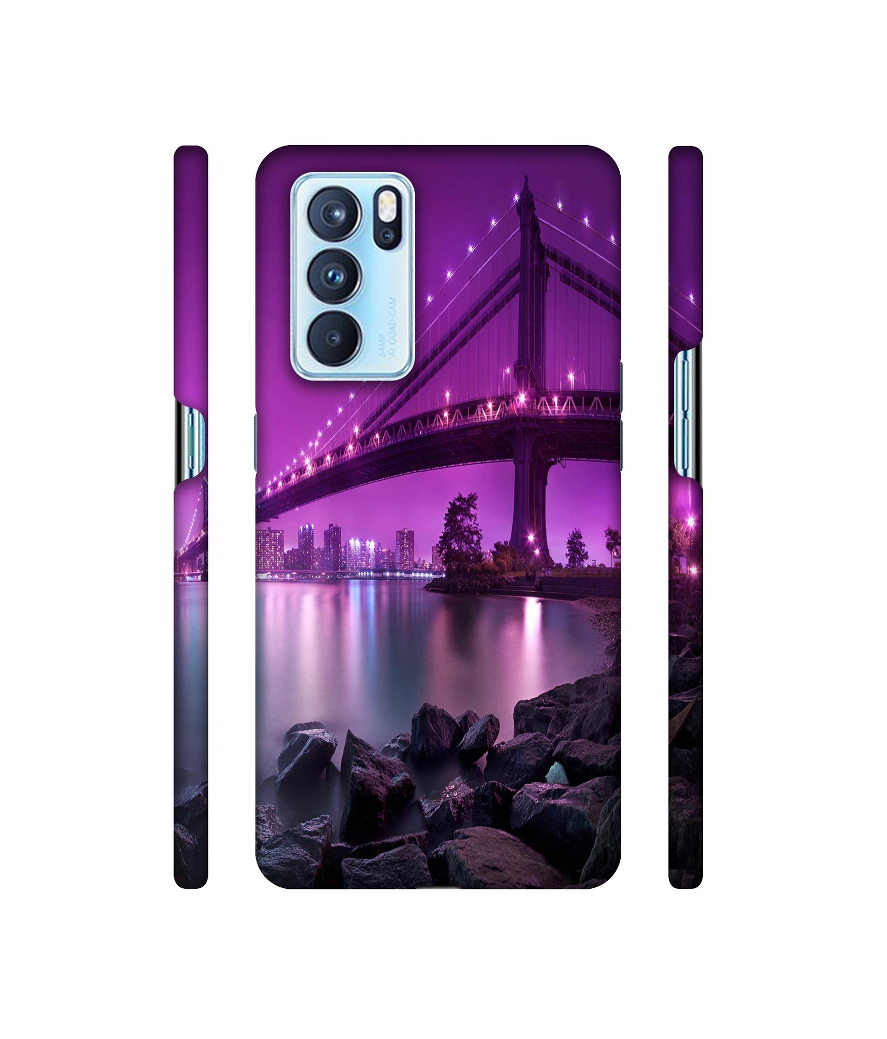 Manhattan Bridge Designer Hard Back Cover for Oppo Reno6 Pro 5G
