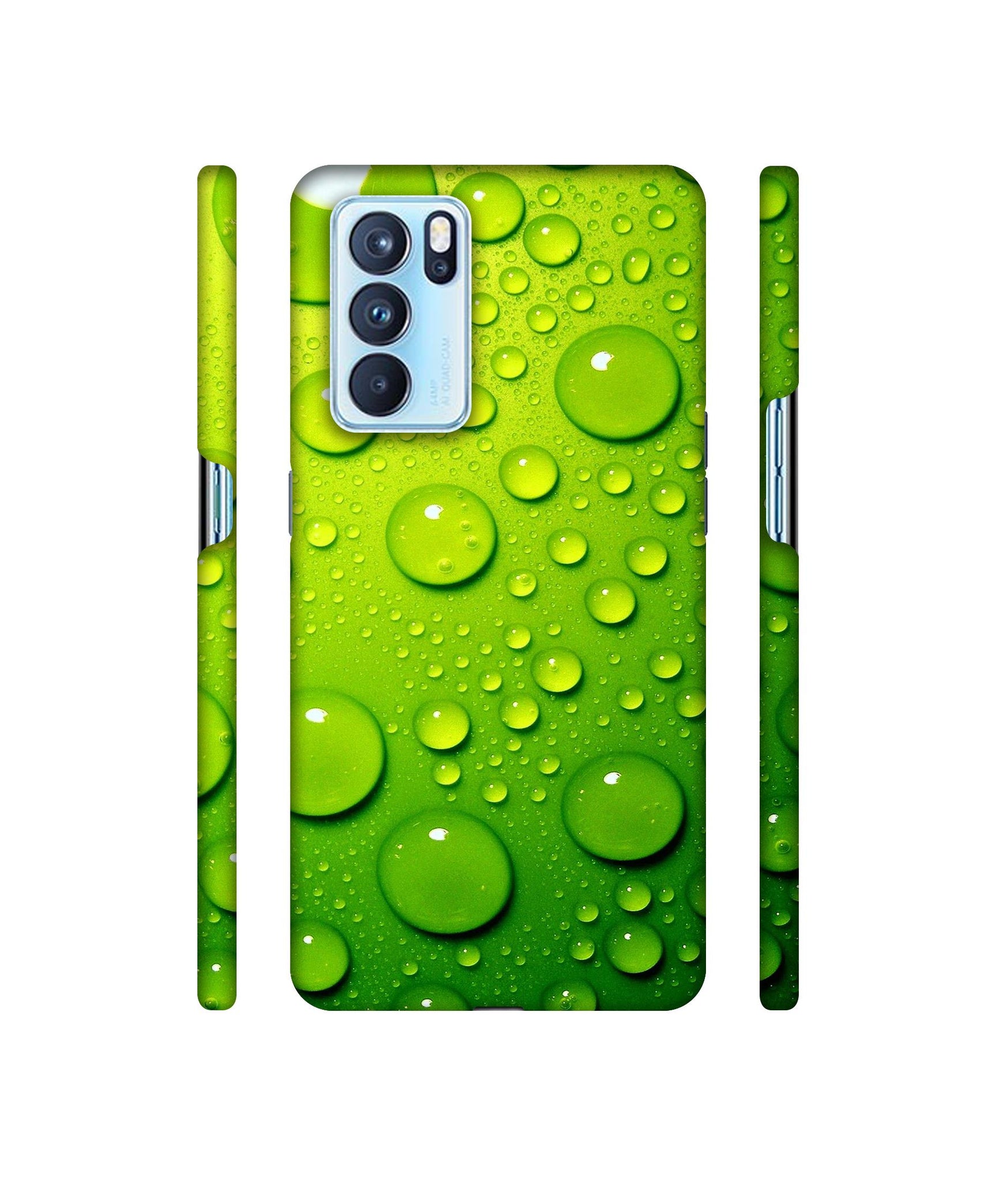Green Bubbles Designer Hard Back Cover for Oppo Reno6 Pro 5G