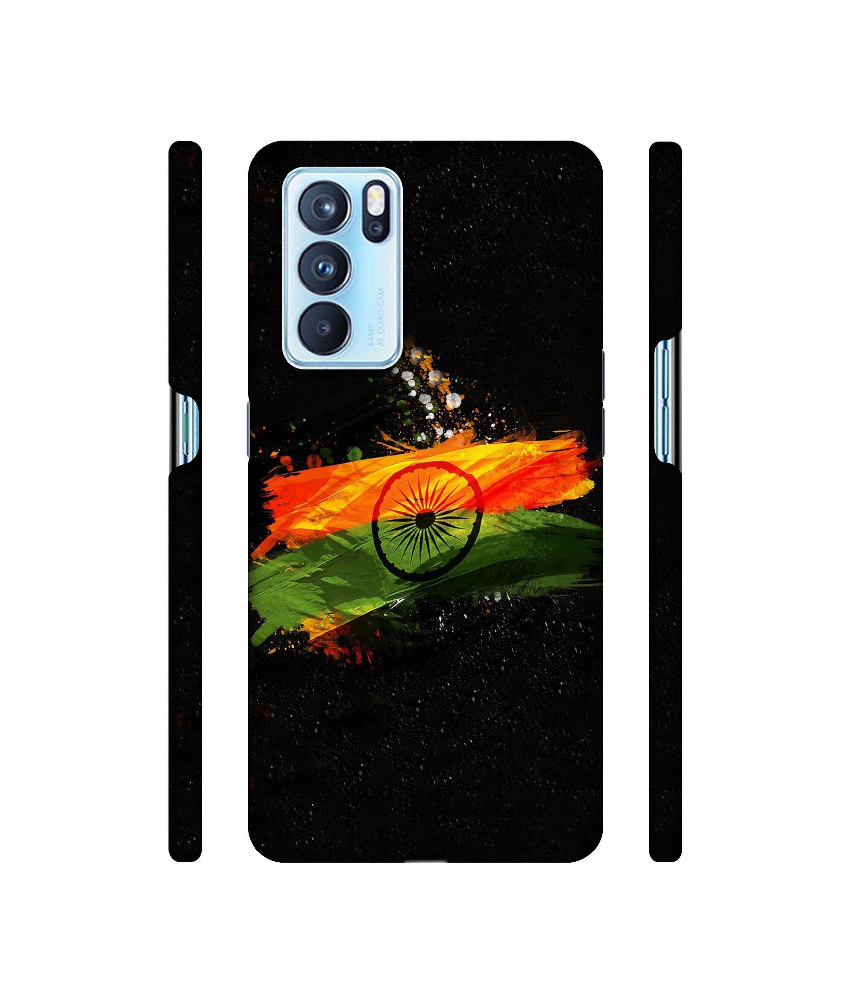 Indian Flag Designer Hard Back Cover for Oppo Reno6 Pro 5G