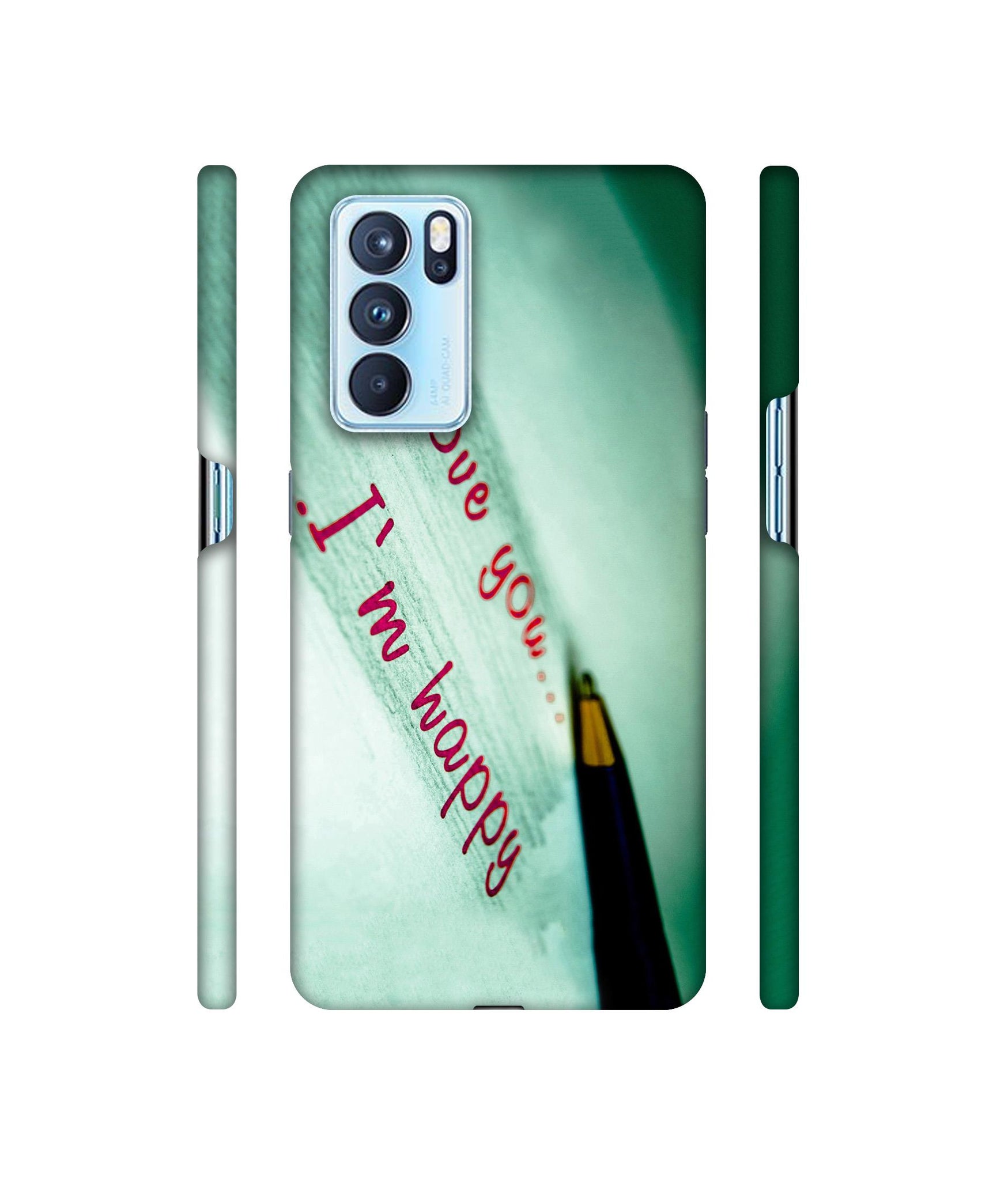 Love Quote Designer Hard Back Cover for Oppo Reno6 Pro 5G
