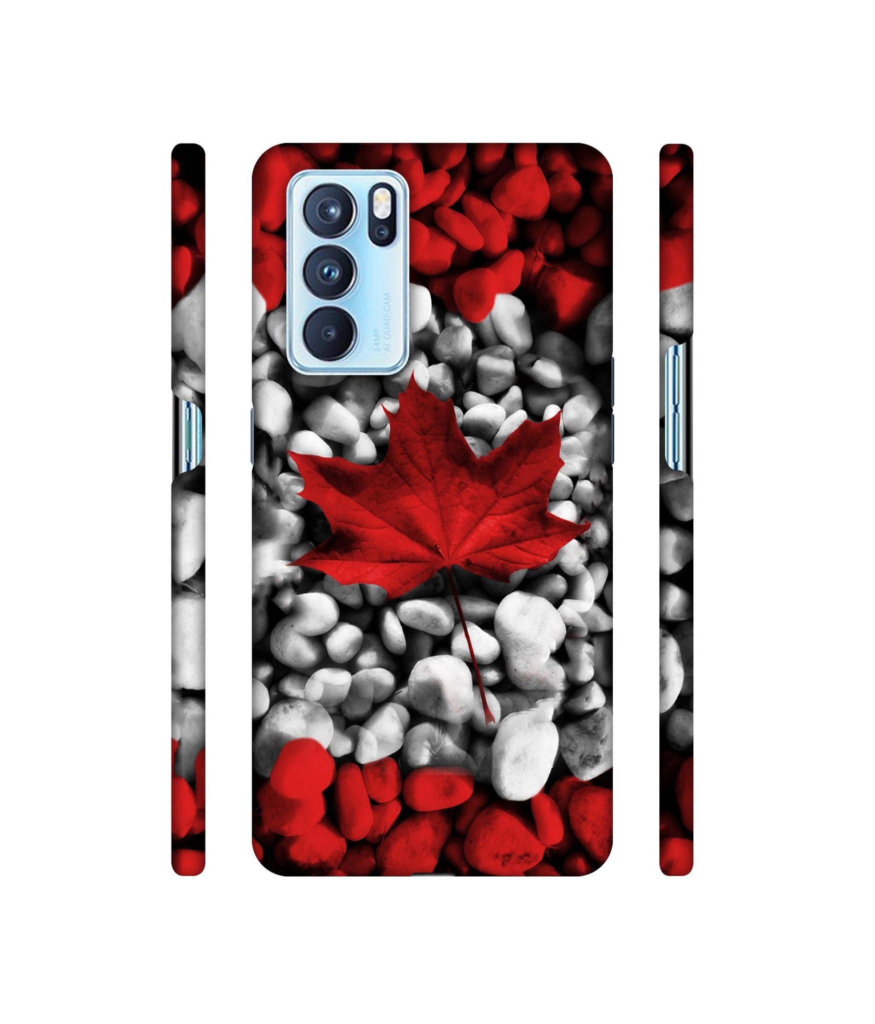 Canada Leaves Flag Designer Hard Back Cover for Oppo Reno6 Pro 5G