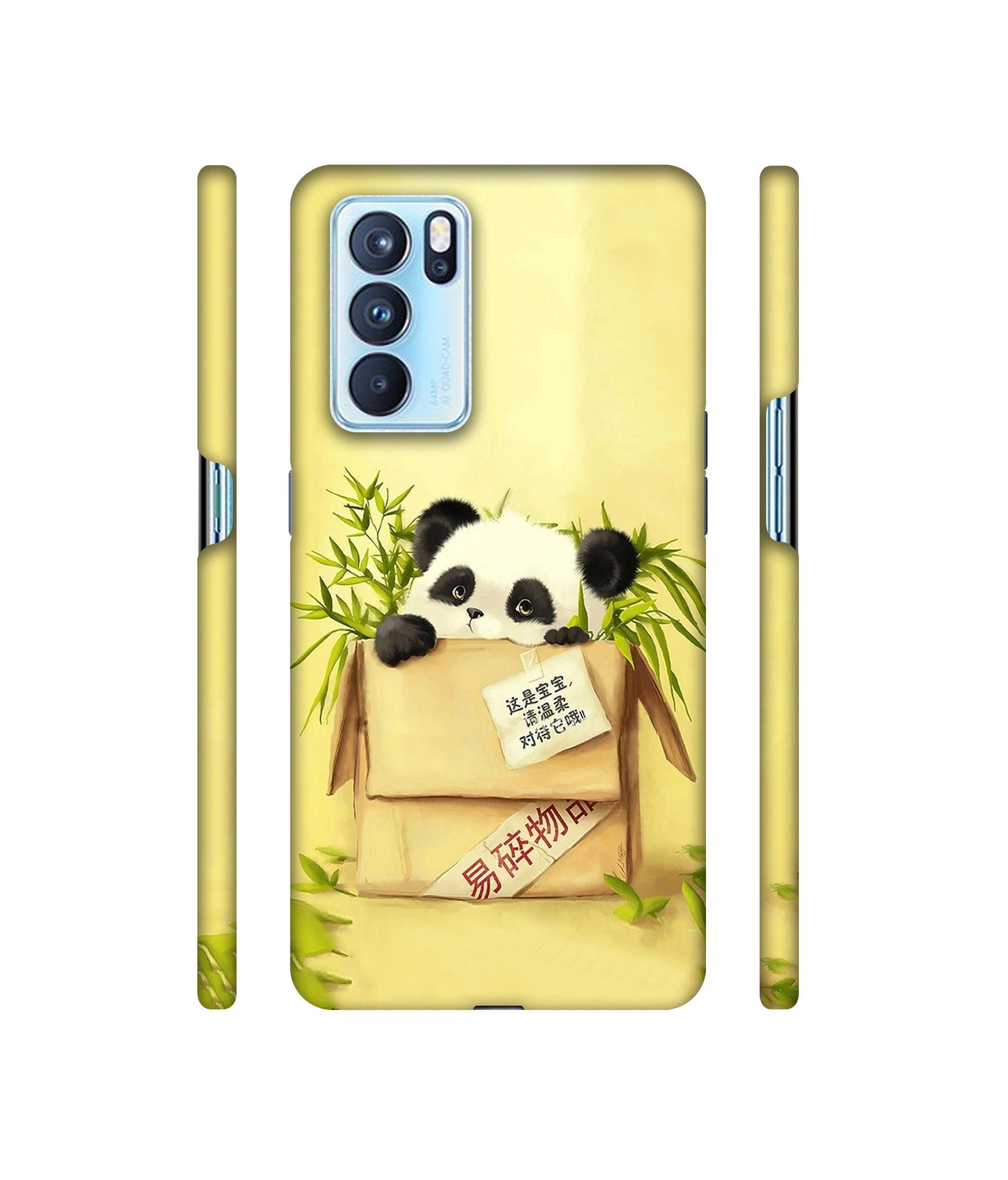 Panda In Box Designer Hard Back Cover for Oppo Reno6 Pro 5G