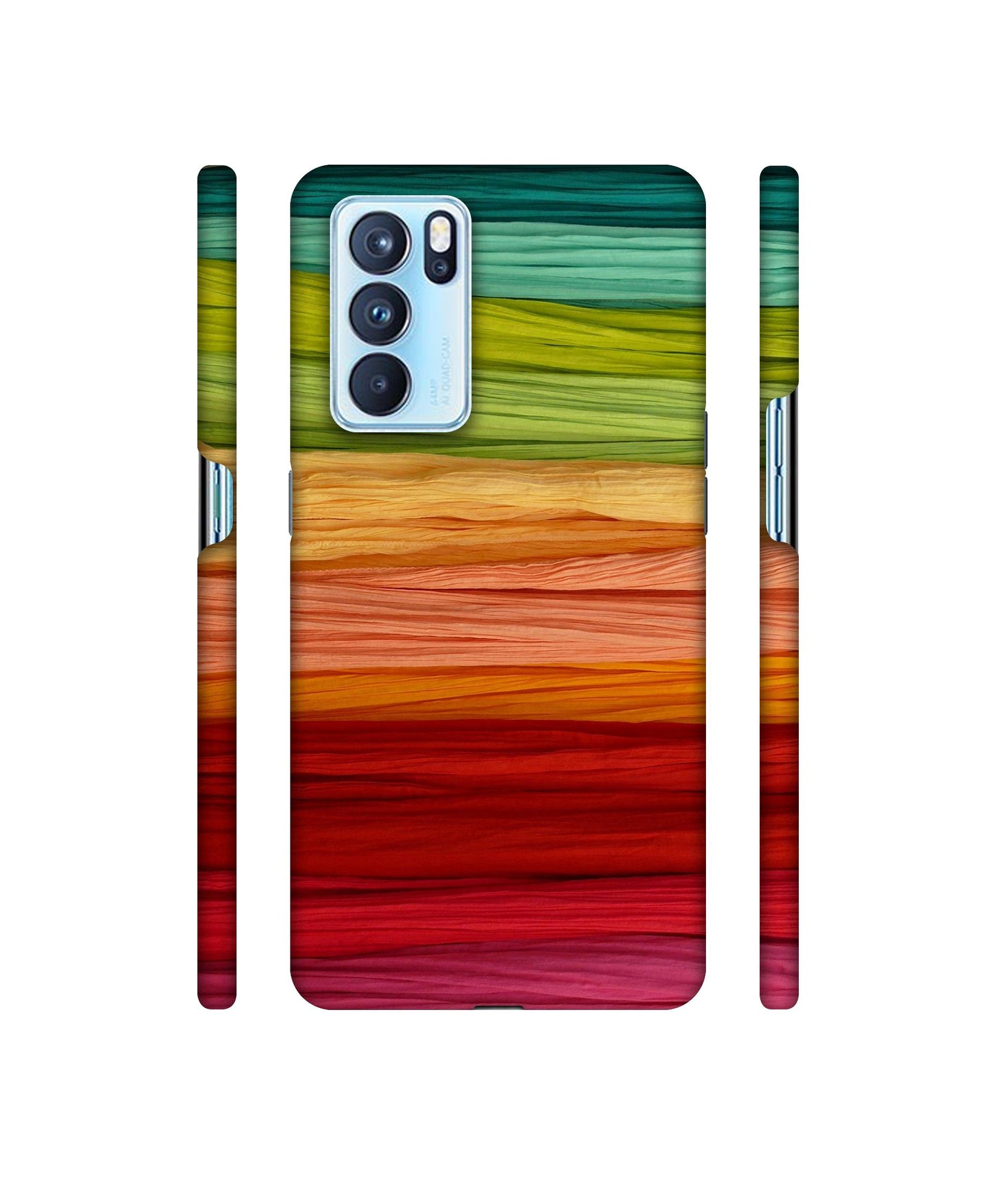 Colorful Thread Designer Hard Back Cover for Oppo Reno6 Pro 5G