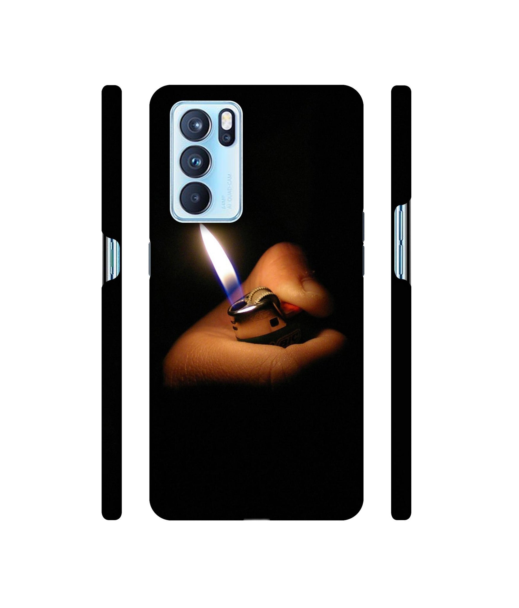 Lighter Flames Designer Hard Back Cover for Oppo Reno6 Pro 5G