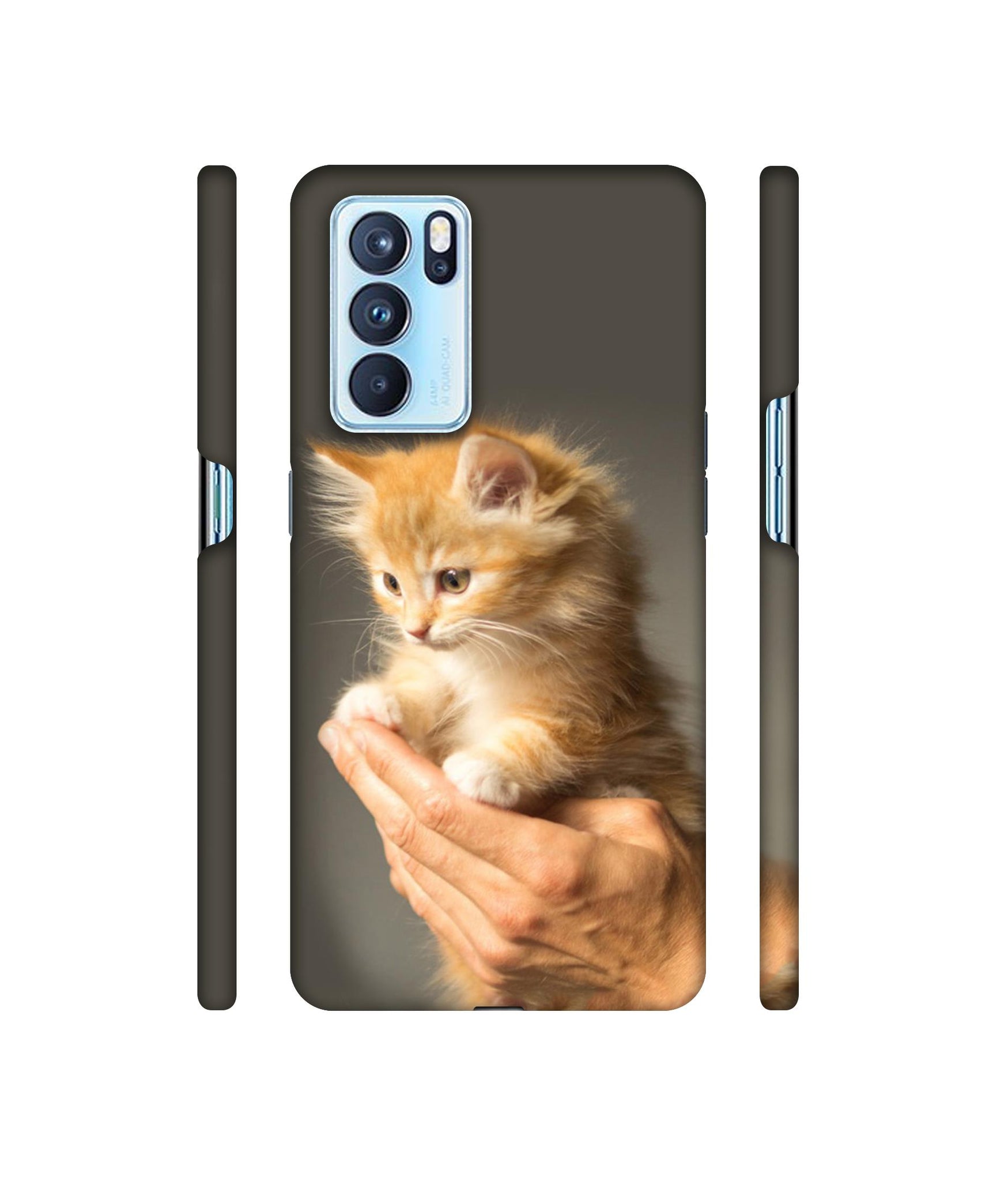 Cute Kitten Designer Hard Back Cover for Oppo Reno6 Pro 5G