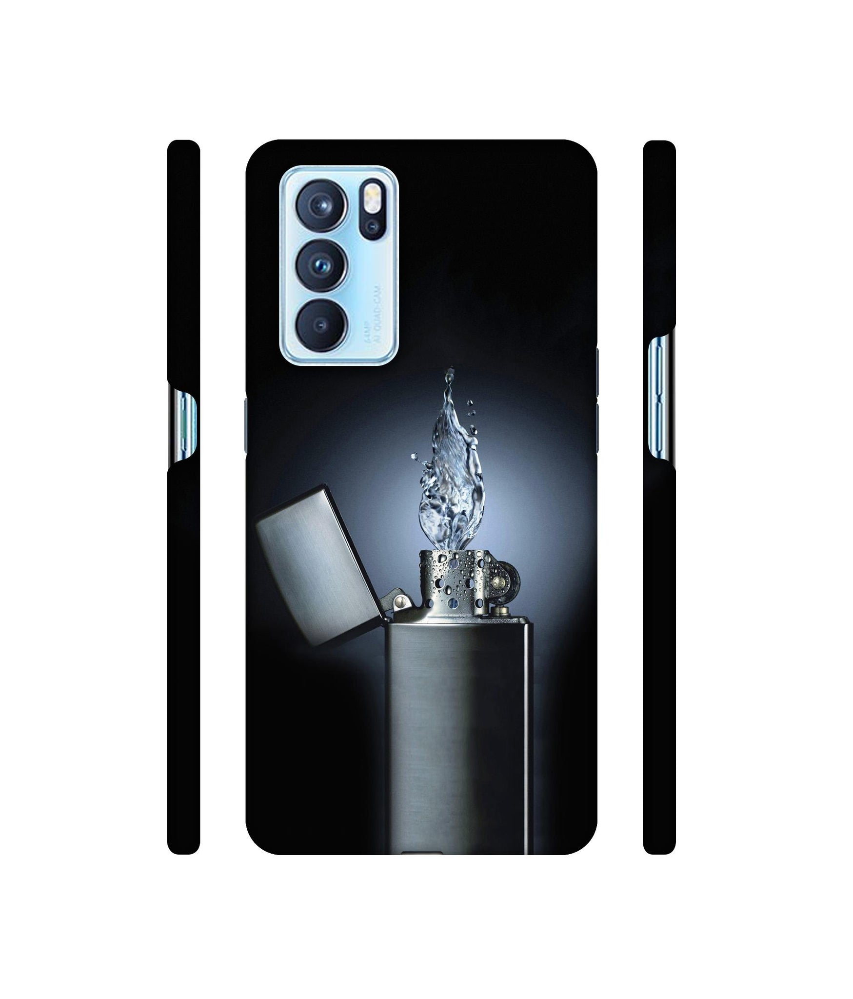 Water Lighter Designer Hard Back Cover for Oppo Reno6 Pro 5G