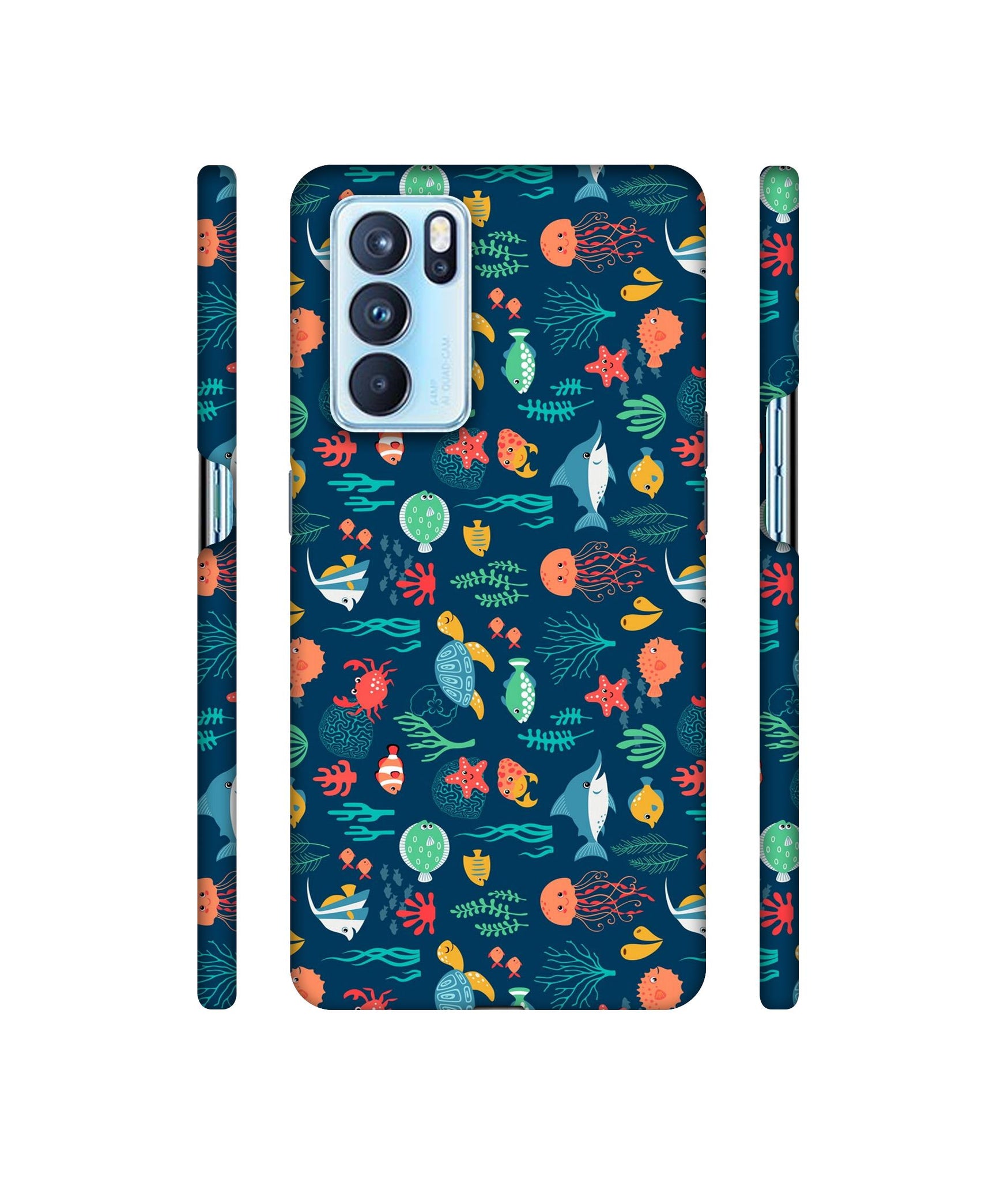 Aquarium Texture Designer Hard Back Cover for Oppo Reno6 Pro 5G