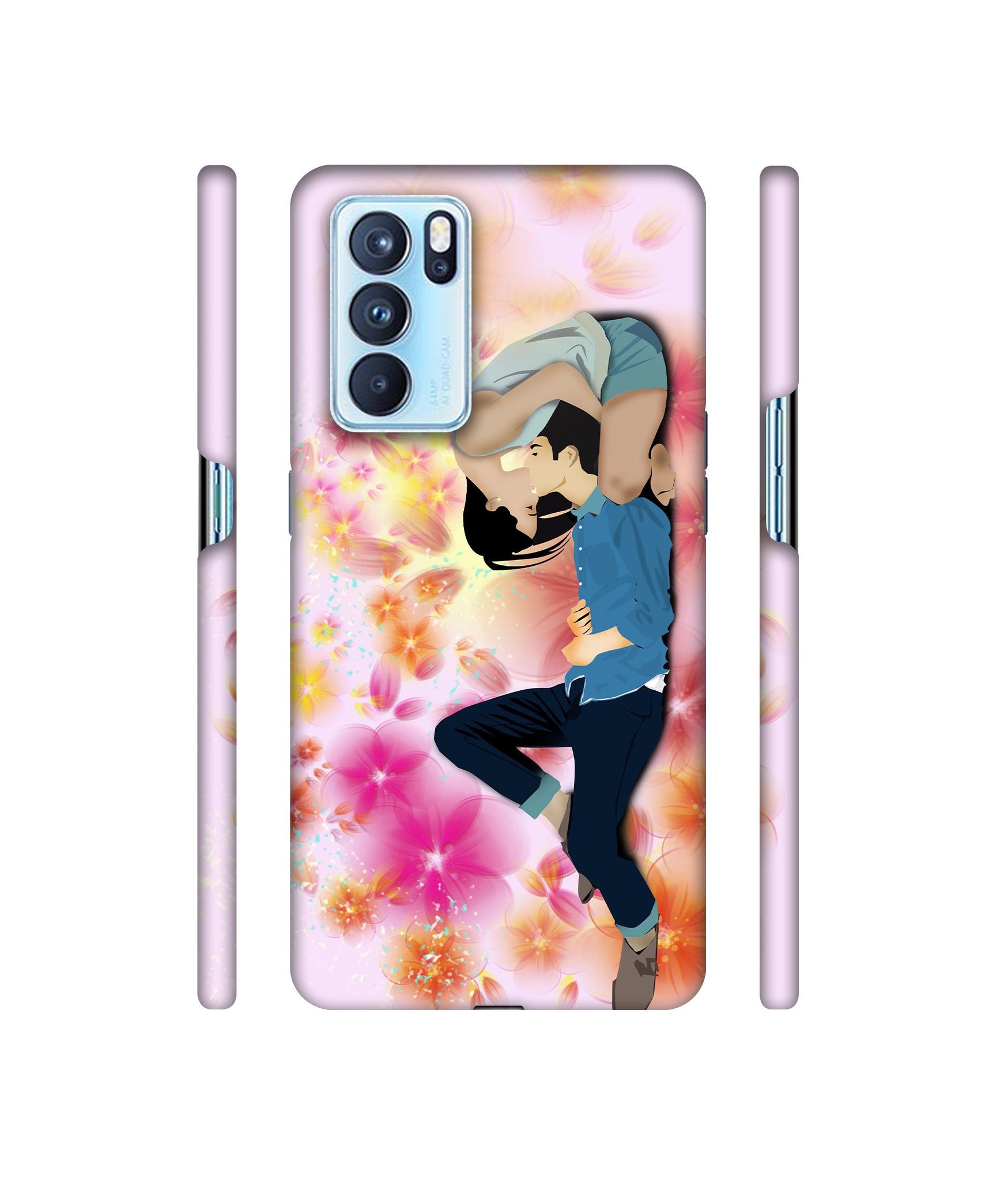 Couple Love Designer Hard Back Cover for Oppo Reno6 Pro 5G