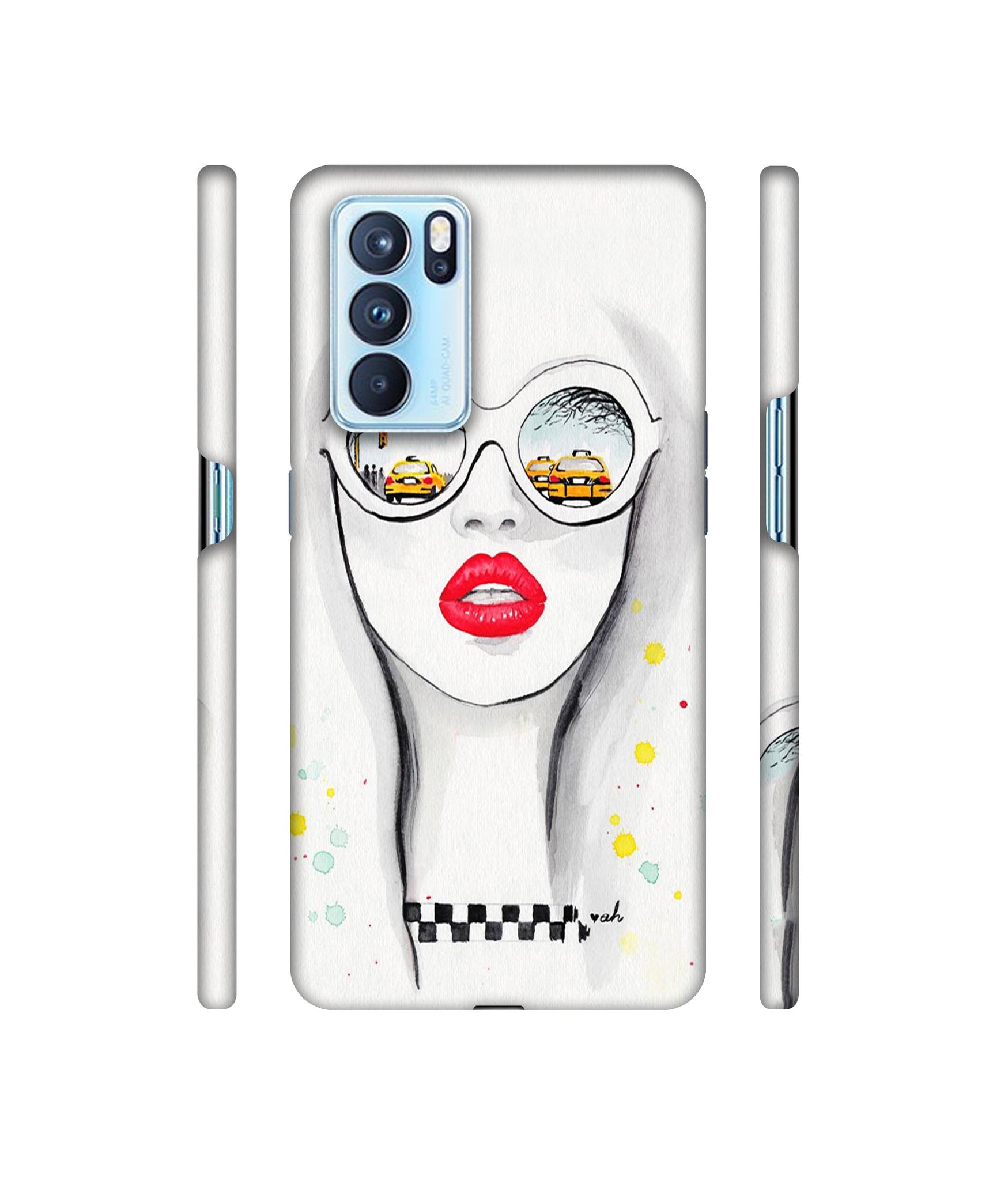 Girl Designer Hard Back Cover for Oppo Reno6 Pro 5G
