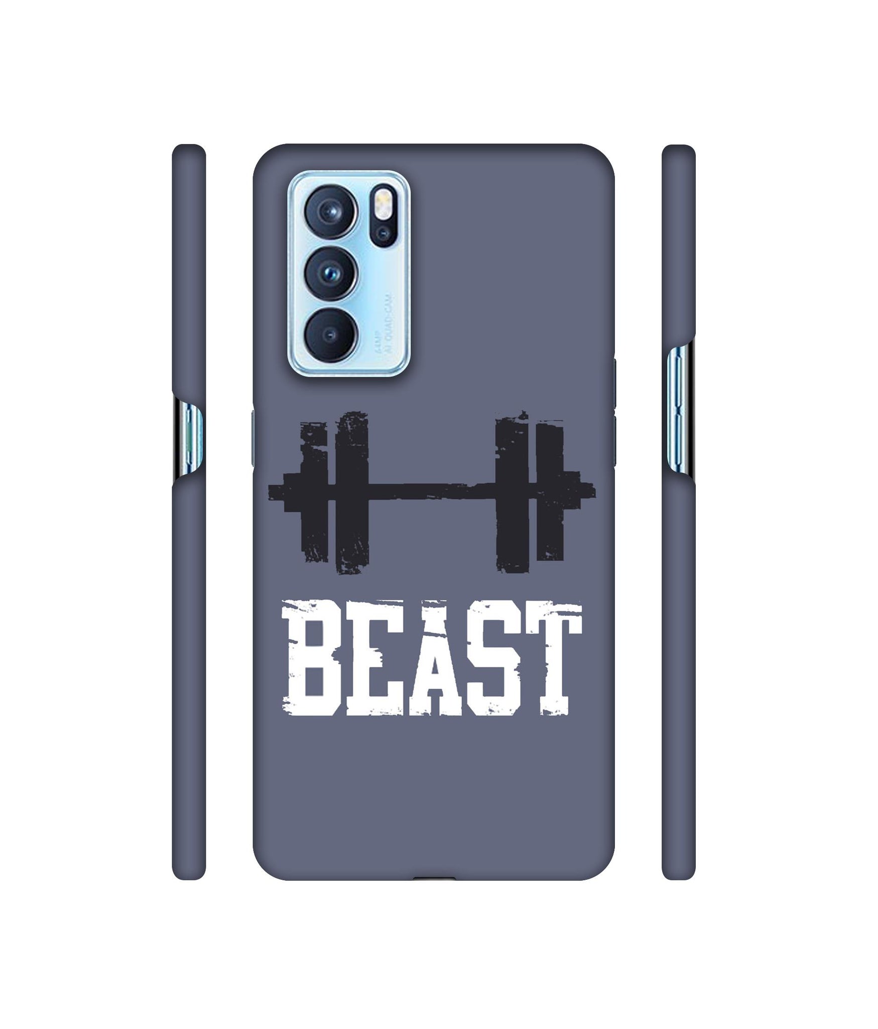Beast Gym Designer Hard Back Cover for Oppo Reno6 Pro 5G