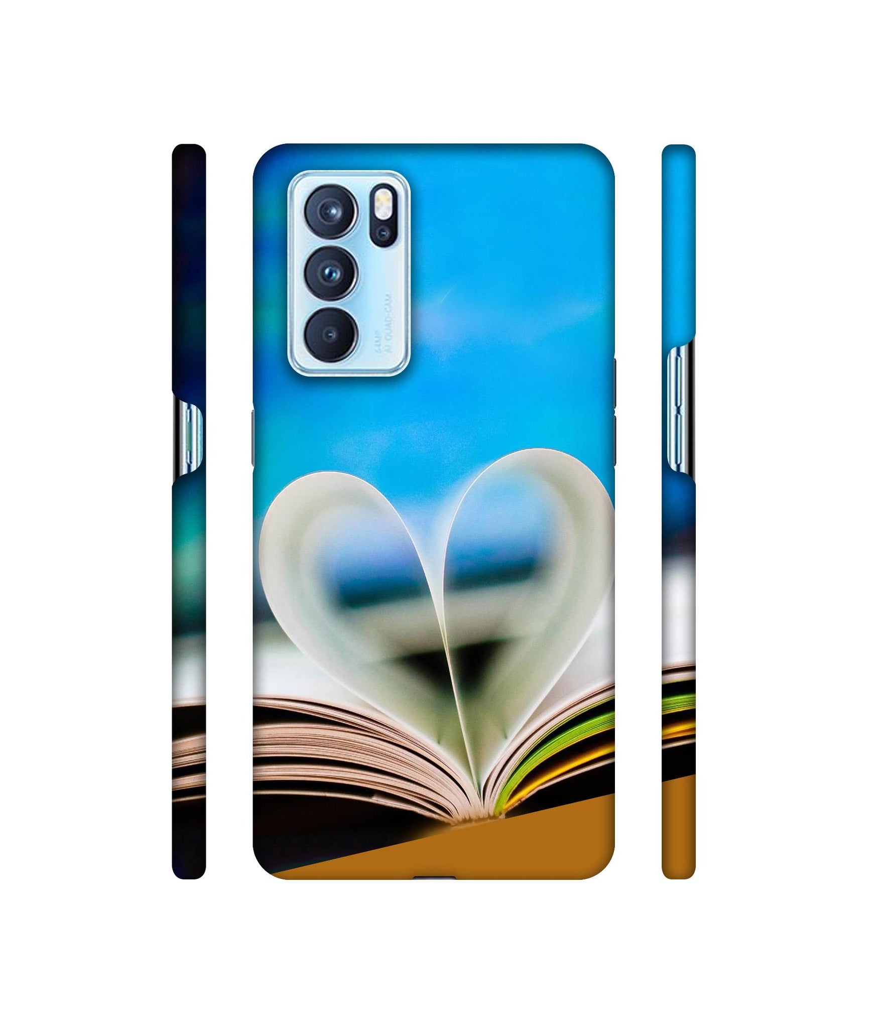 Love Book Designer Hard Back Cover for Oppo Reno6 Pro 5G