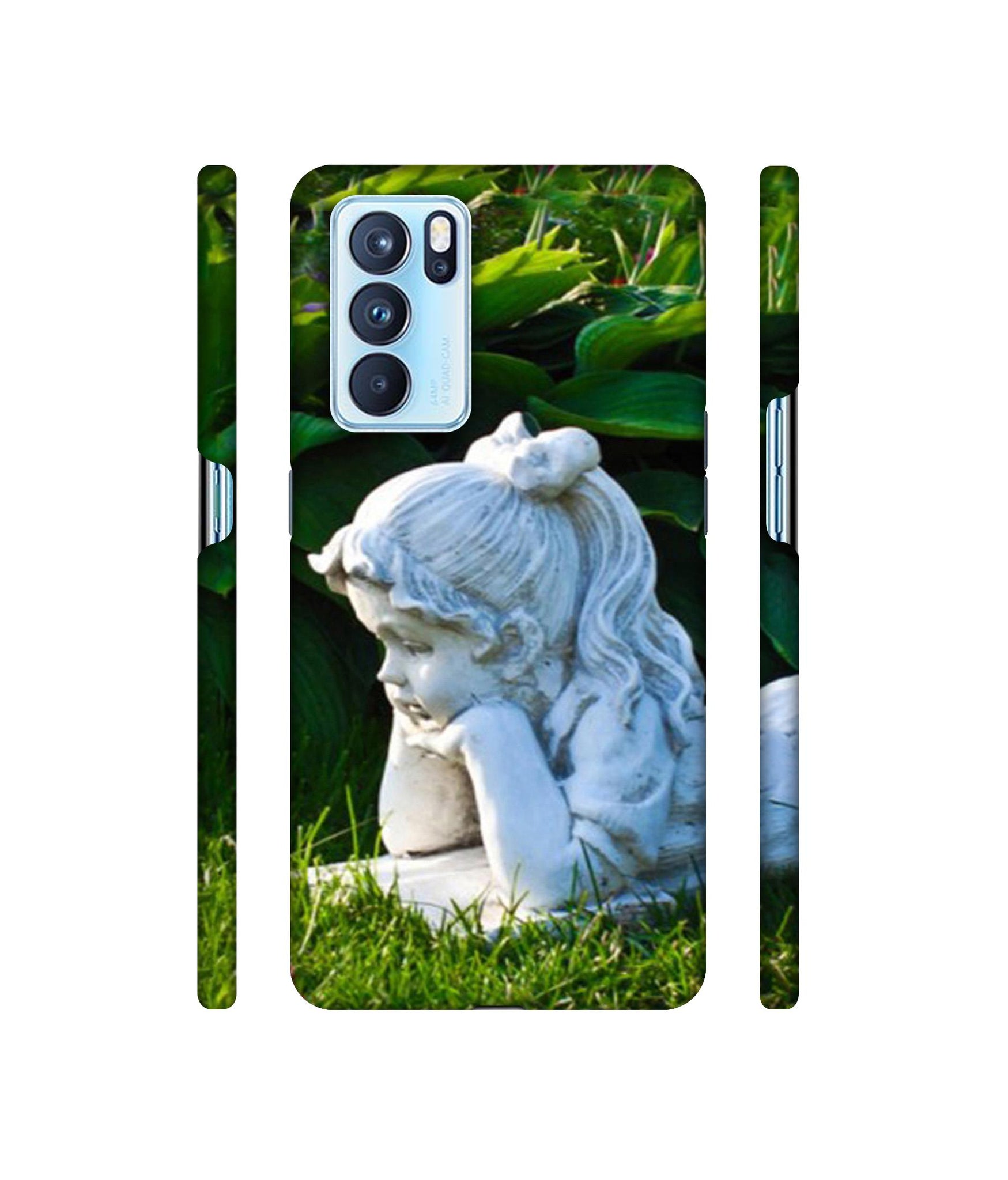 Statue of Girl Designer Hard Back Cover for Oppo Reno6 Pro 5G