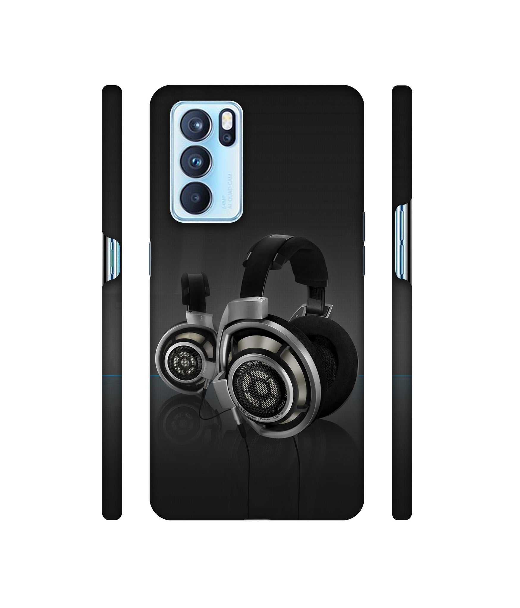 Head Phone Designer Hard Back Cover for Oppo Reno6 Pro 5G
